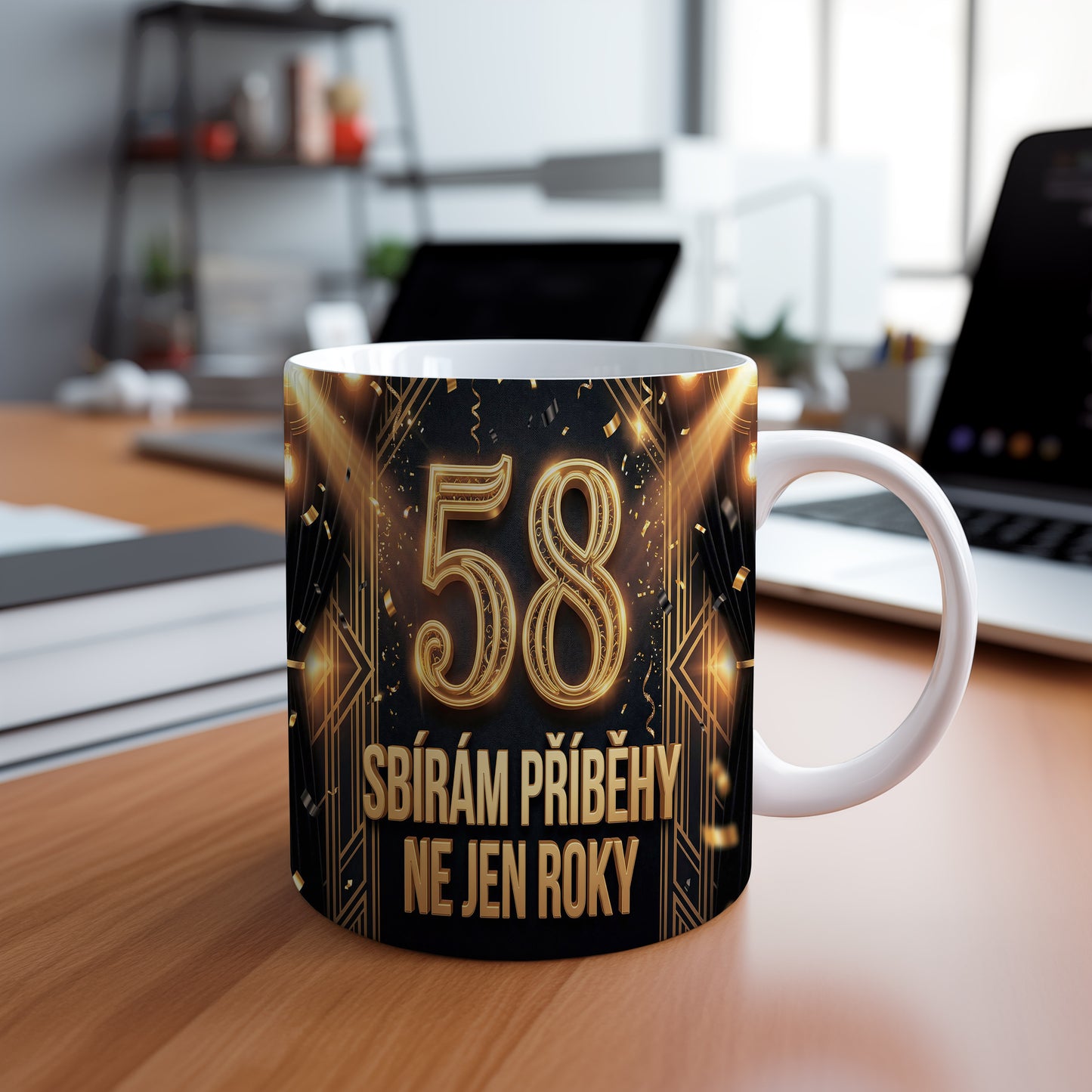 Narozeninový hrnek 58 let – SBÍRÁM PŘÍBĚHY NE JEN ROKY