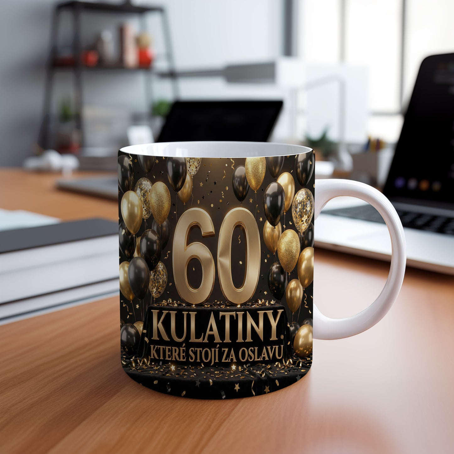 Narozeninový hrnek 60 let – KULATINY, KTERÉ STOJÍ ZA OSLAVU