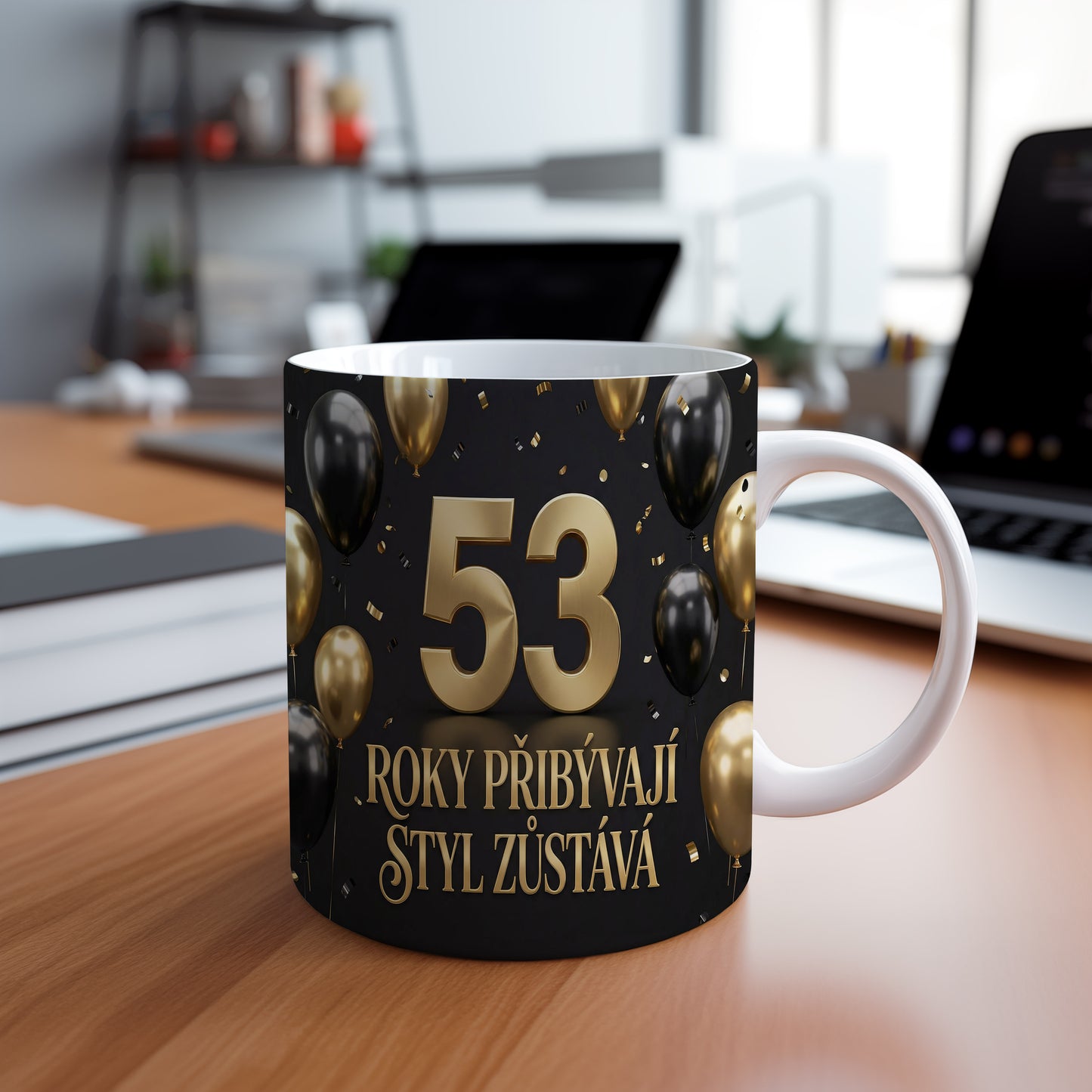 Narozeninový hrnek 53 let – ROKY PŘIBÝVAJÍ, STYL ZŮSTÁVÁ