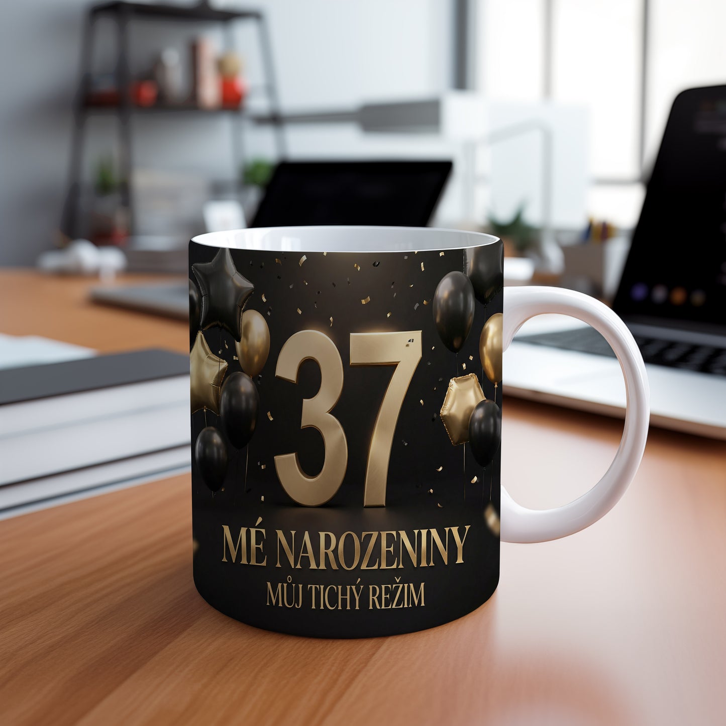 Narozeninový hrnek 37 let – MÉ NAROZENINY MŮJ TICHÝ REŽIM