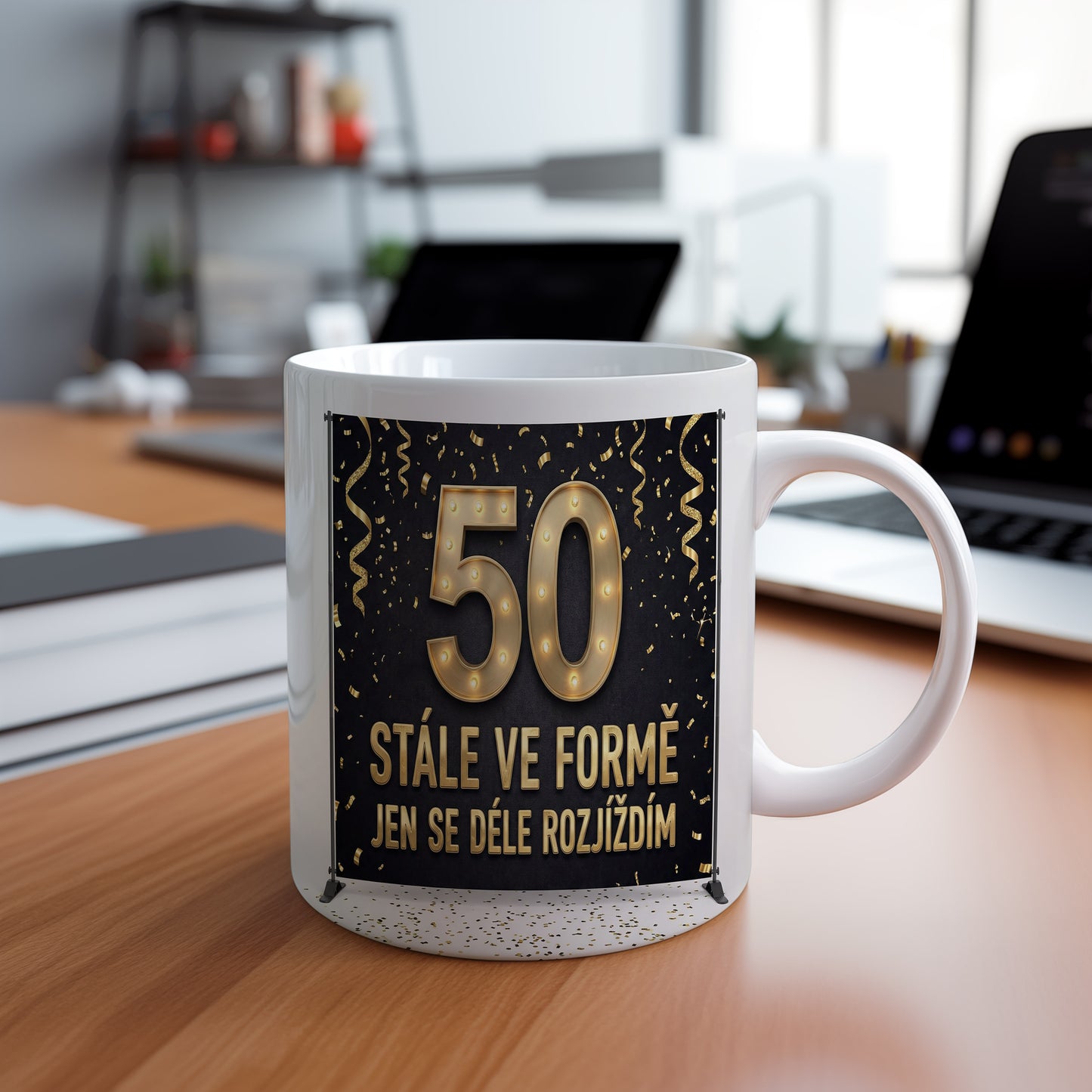 Narozeninový hrnek 50 let – STÁLE VE FORMĚ JEN SE DÉLE ROZJÍŽDÍM
