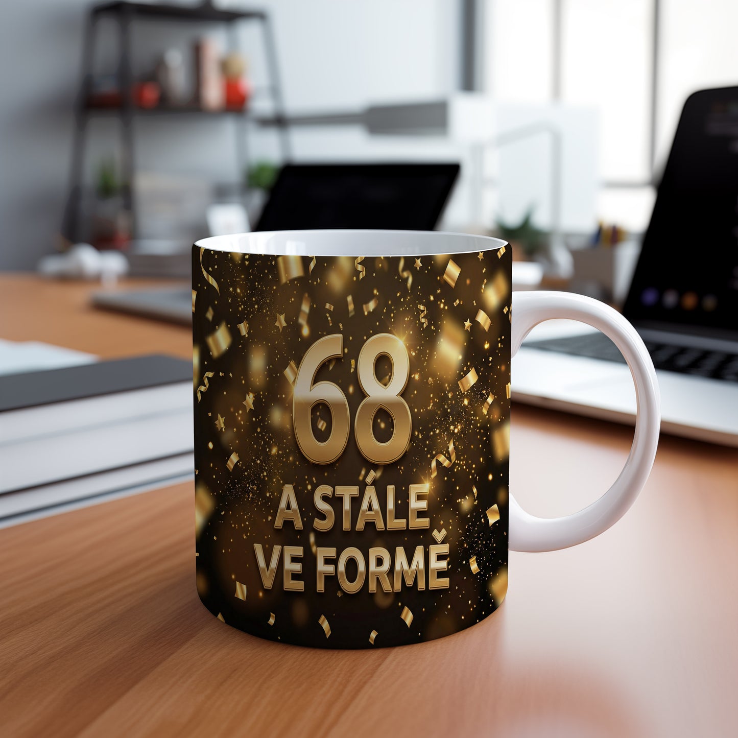 Narozeninový hrnek 68 let – A STÁLE VE FORMĚ
