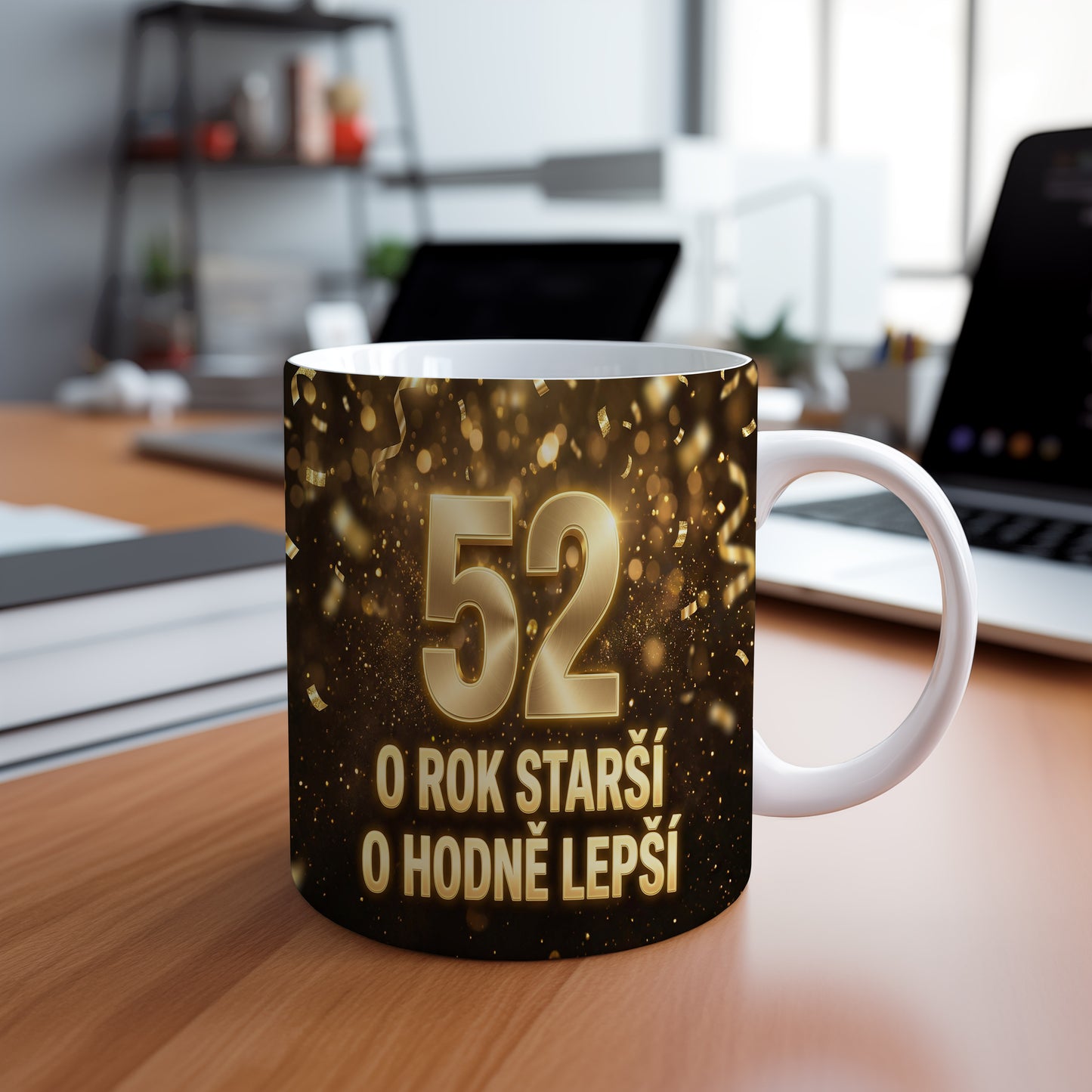 Narozeninový hrnek 52 let – O ROK STARŠÍ O HODNĚ LEPŠÍ