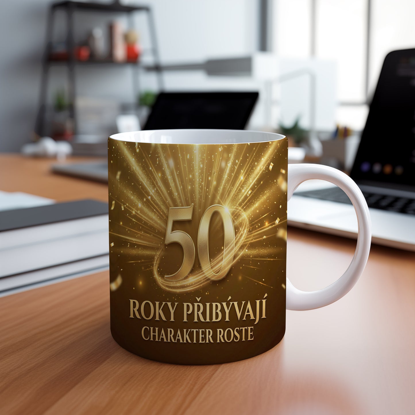 Narozeninový hrnek 50 let – ROKY PŘIBÝVAJÍ, CHARAKTER ROSTE