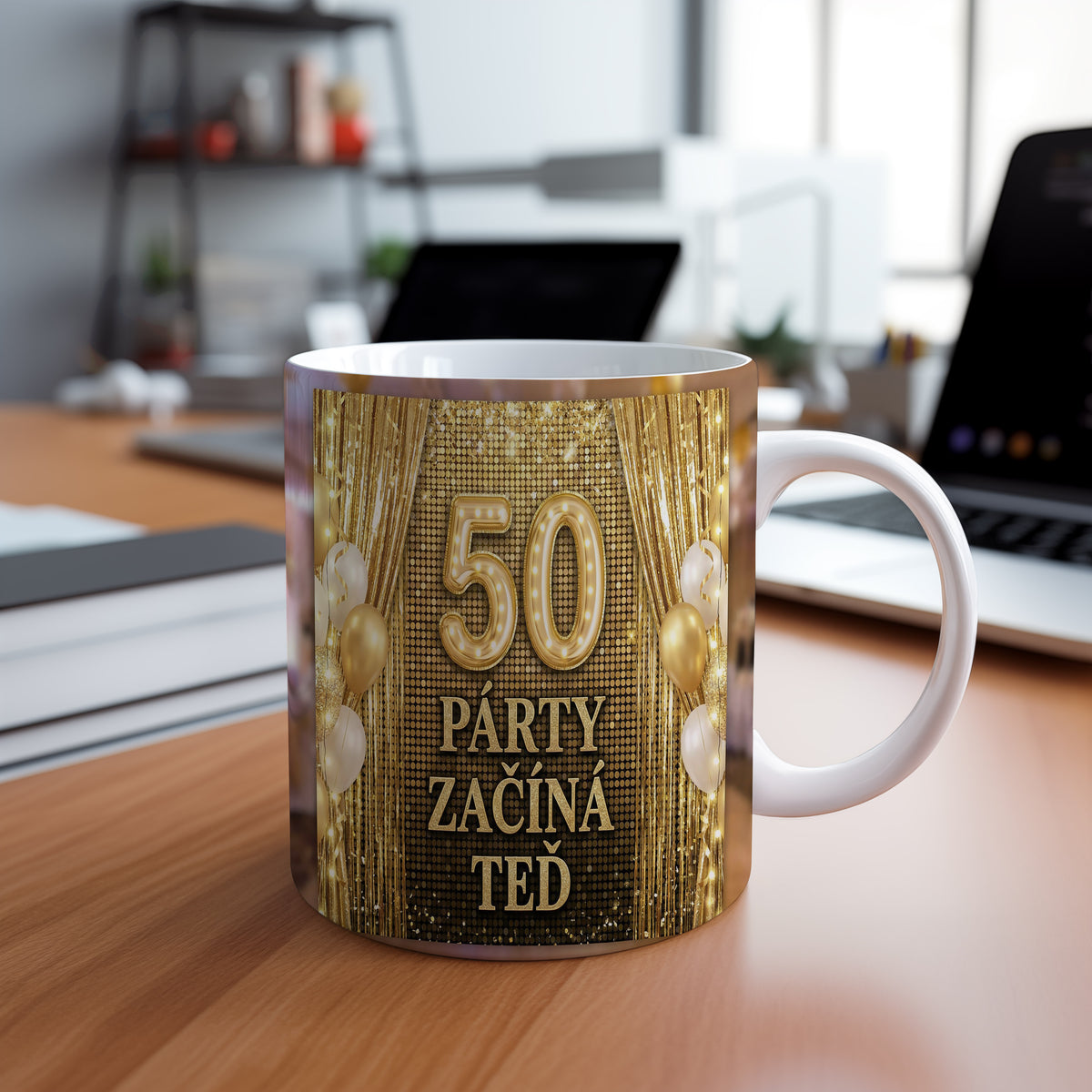 Narozeninový hrnek 50 let – PÁRTY ZAČÍNÁ TEĎ