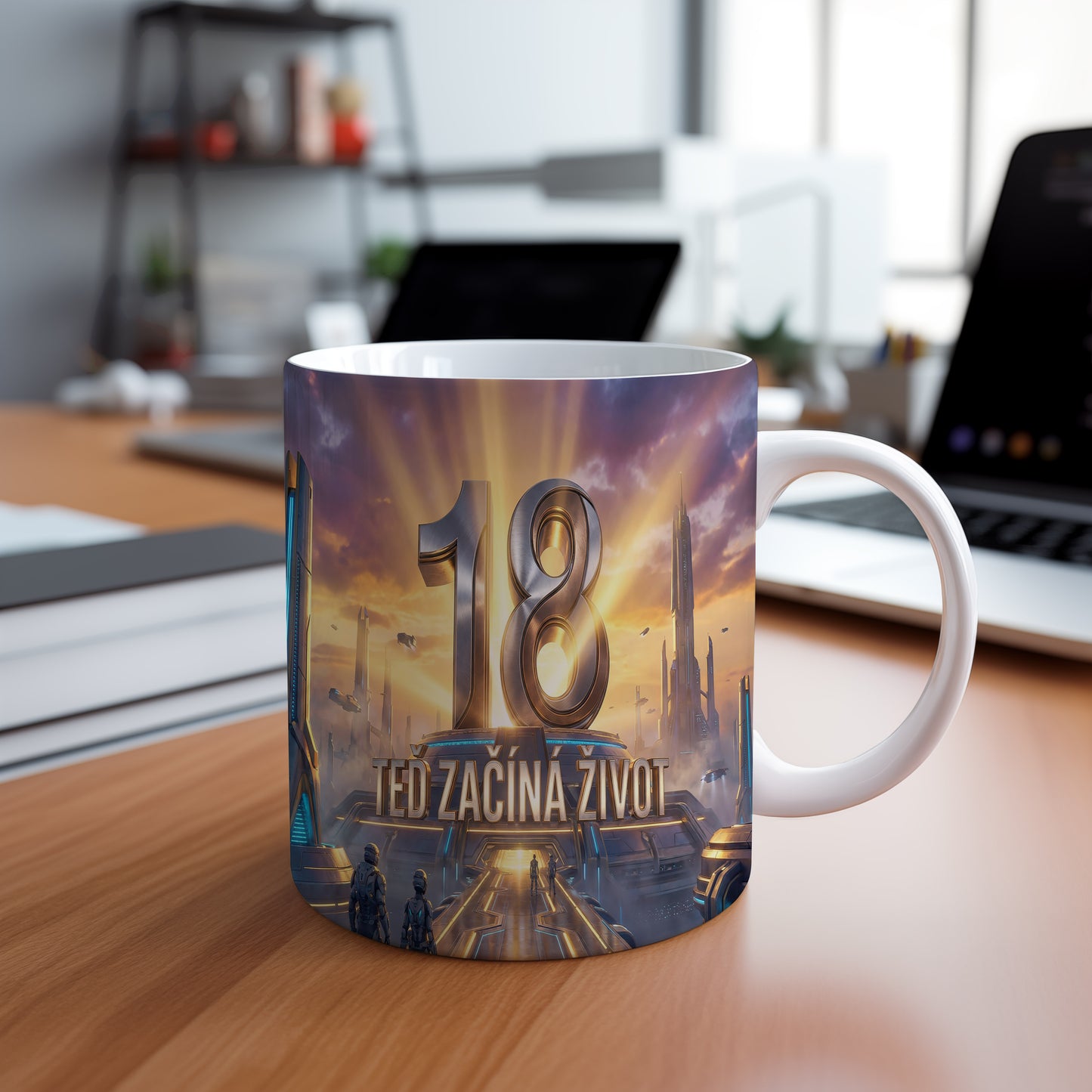 Narozeninový hrnek 18 let – TEĎ ZAČÍNÁ ŽIVOT