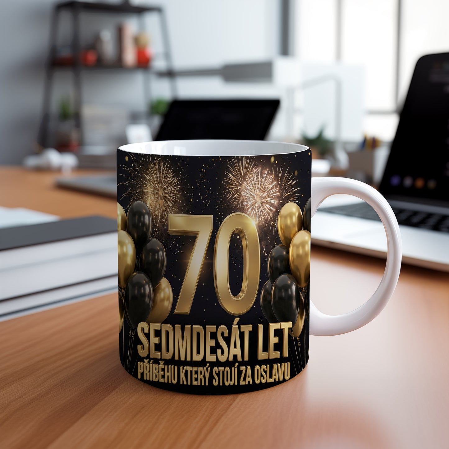 Narozeninový hrnek 70 let – SEDMDESÁT LET PŘÍBĚHU KTERÝ STOJÍ ZA OSLAVU