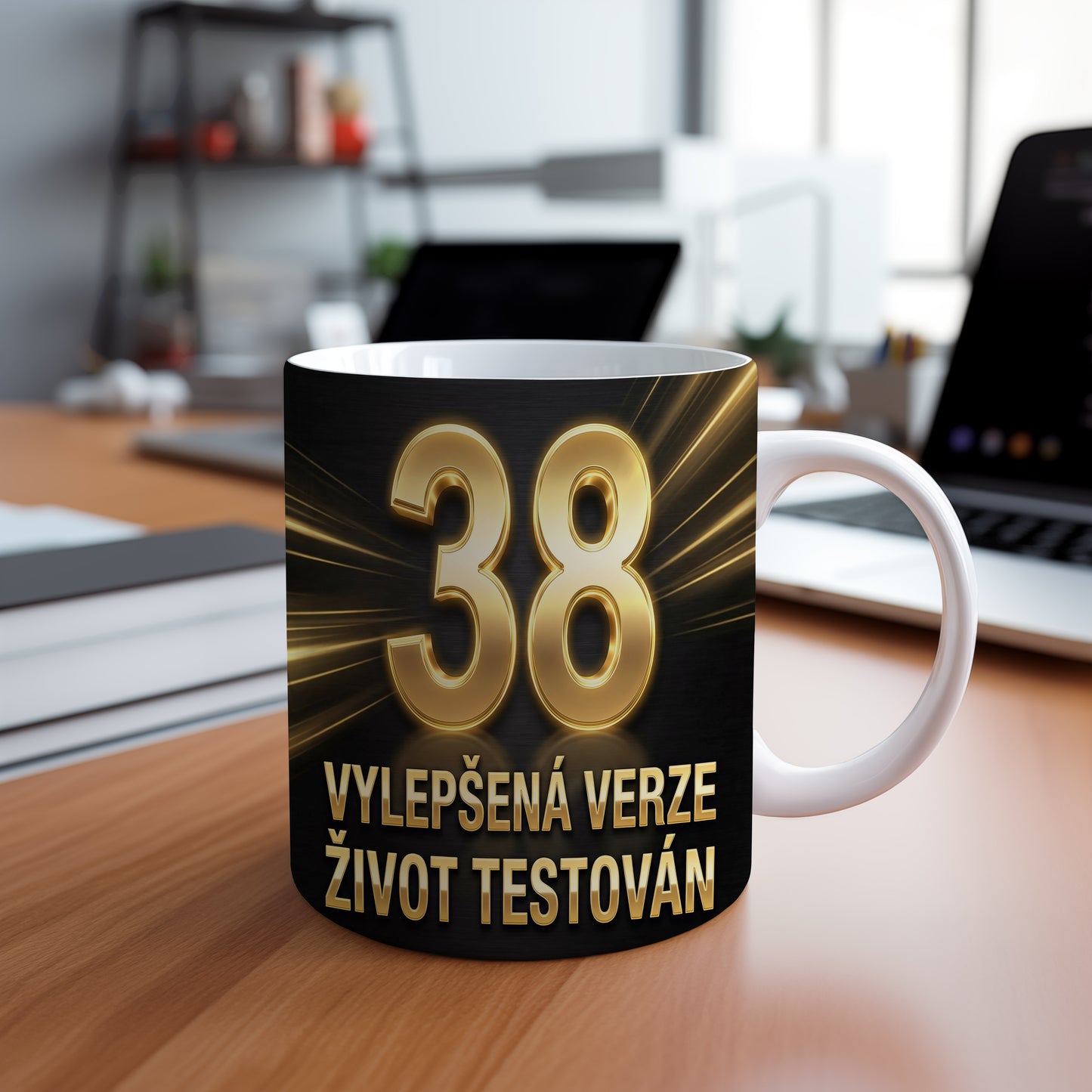 Narozeninový hrnek 38 let – VYLEPŠENÁ VERZE ŽIVOT TESTOVÁN