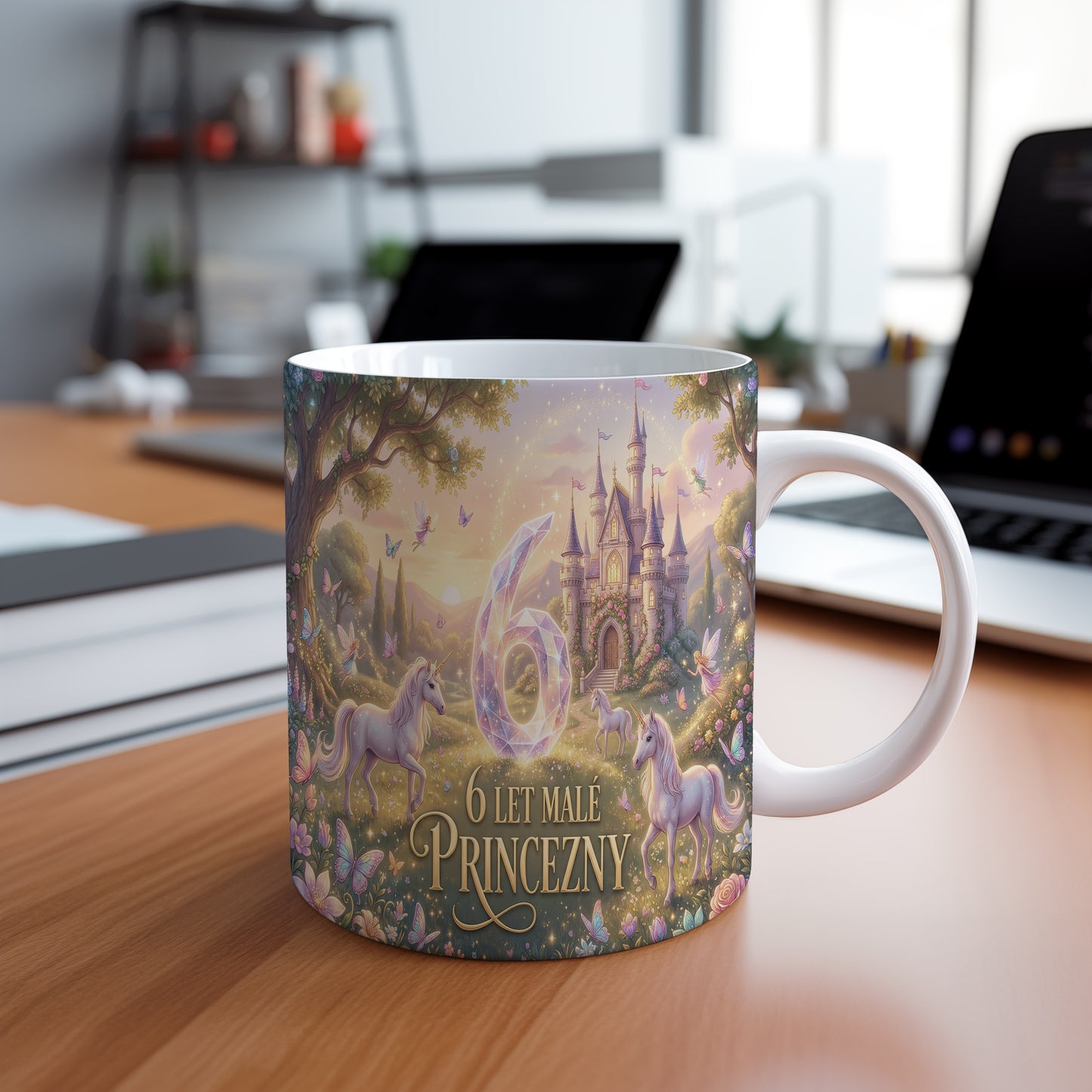 Narozeninový hrnek 6 let – 6 LET MALÉ PRINCEZNY