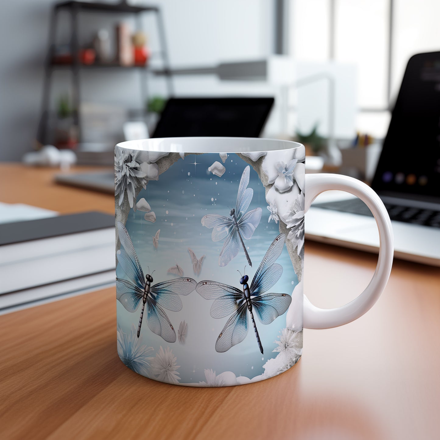 Hrnek s modrými vážkami