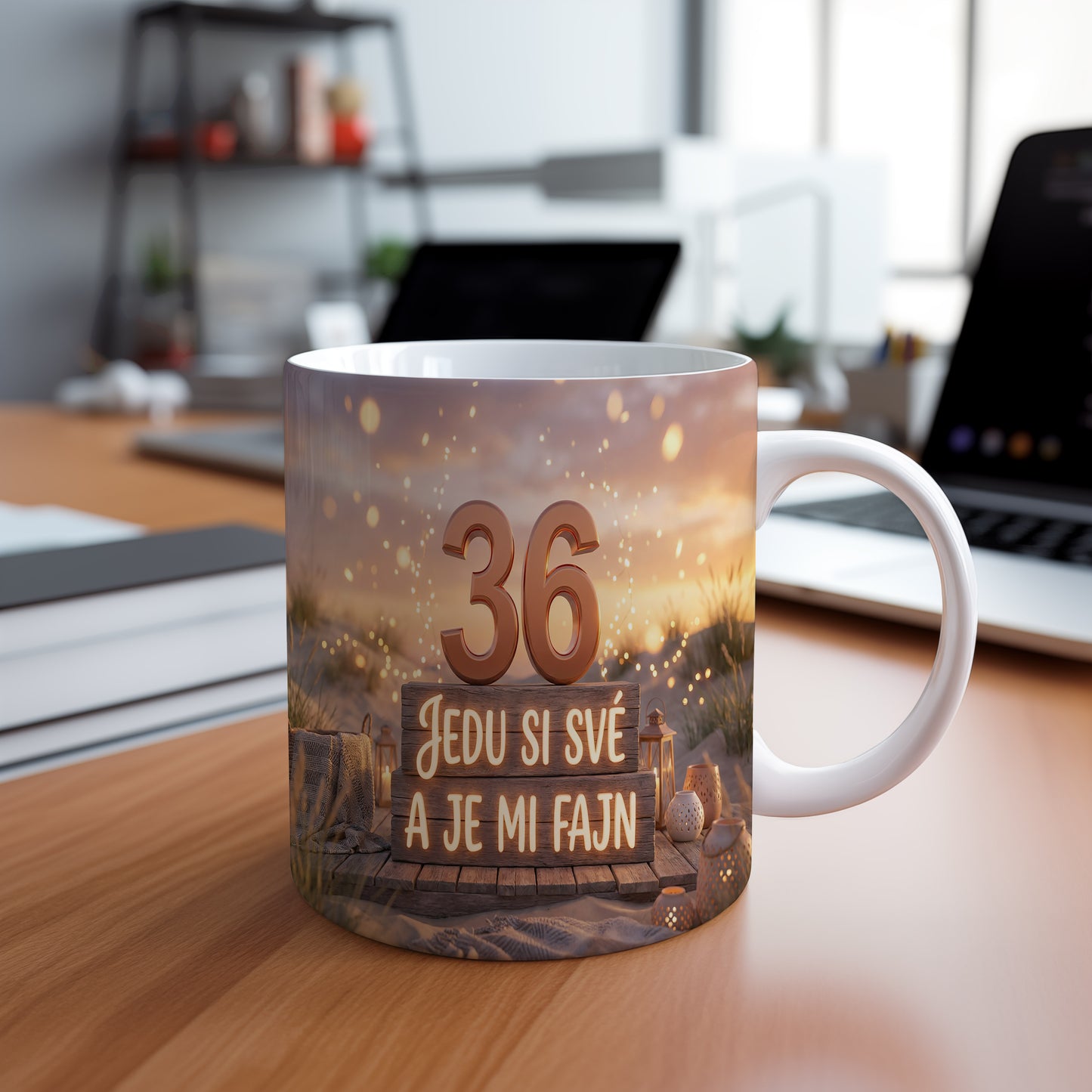 Narozeninový hrnek 36 let – JEDU SI SVÉ A JE MI FAJN