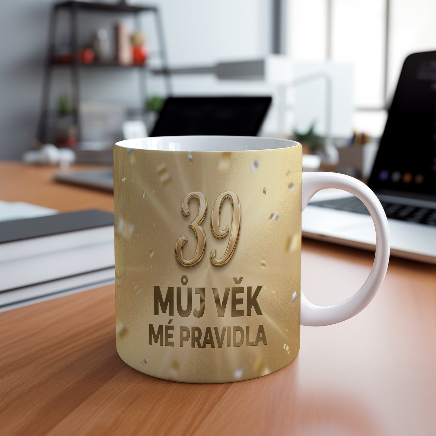 Narozeninový hrnek 39 let – MŮJ VĚK MÉ PRAVIDLA