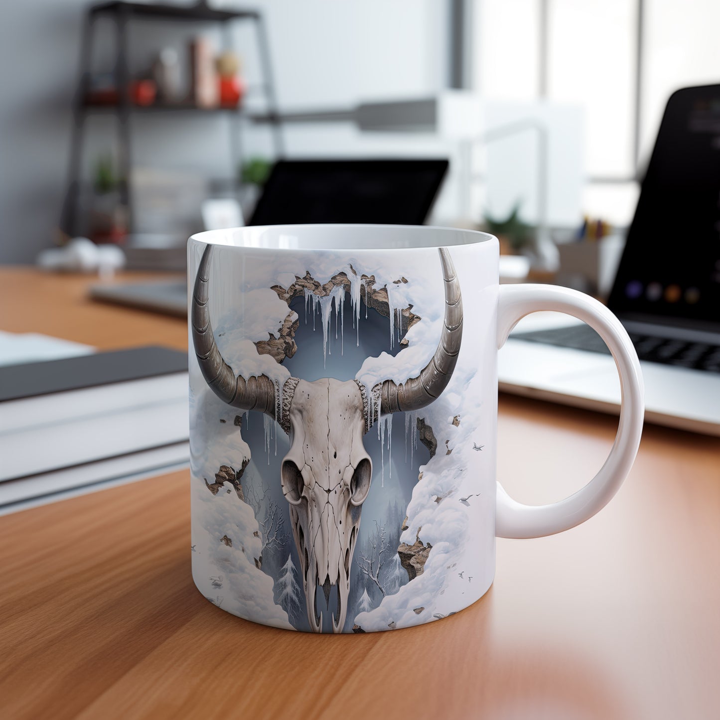 Hrnek se zvířecí lebkou a 3D efektem