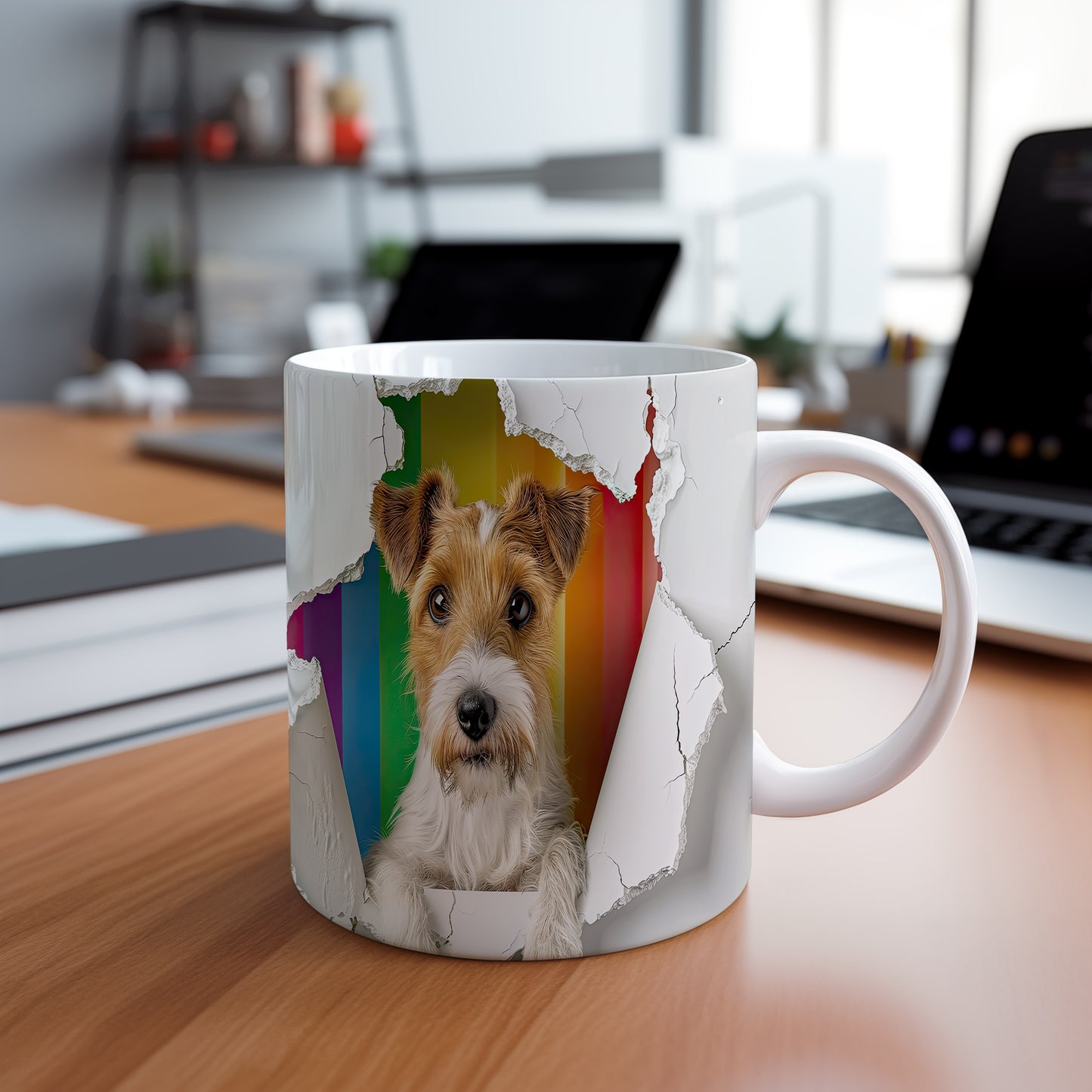 Hrnek s teriérem a 3D efektem – výrazným designem