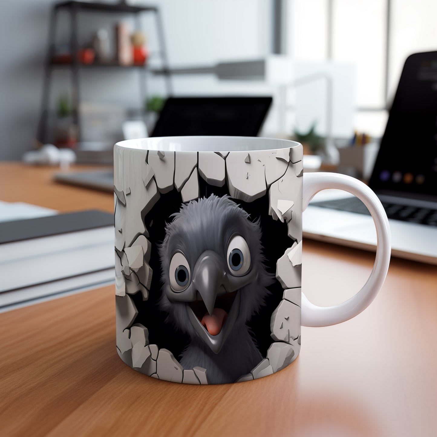 Hrnek s veselým výrazem – 3D efektem