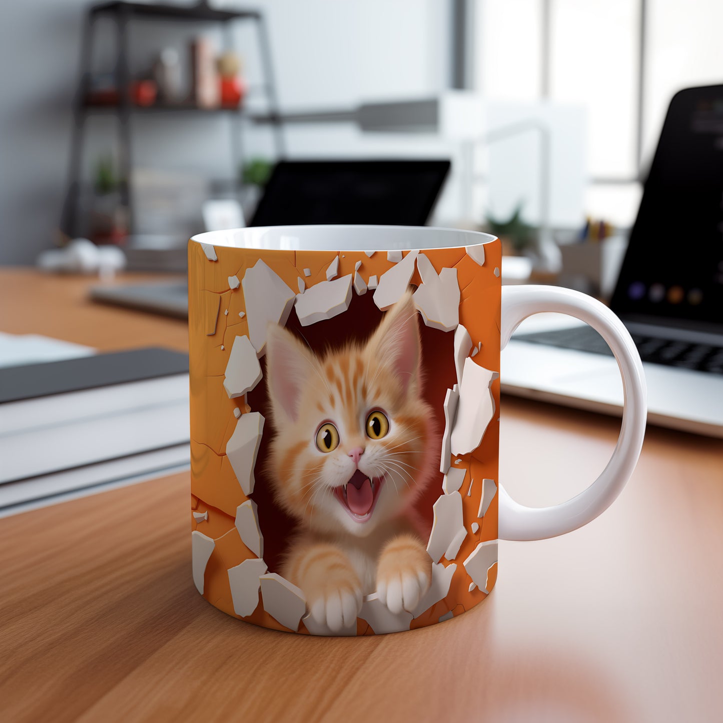 Hrnek s koťátkem 3D efektem