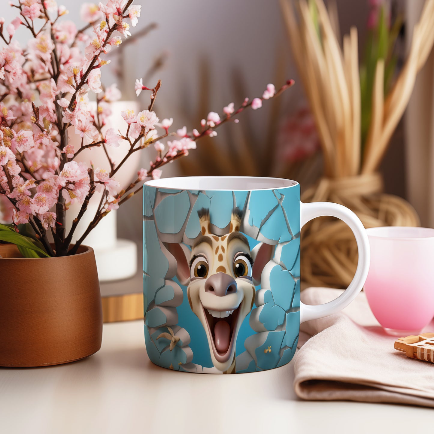 Hrnek s veselým úsměvem a 3D efektem