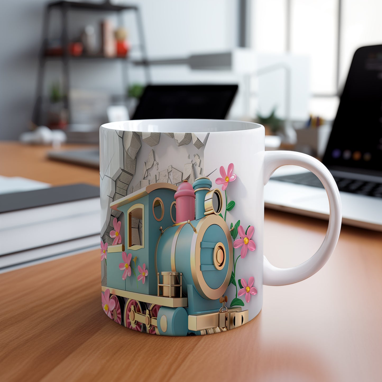 Hrnek s 3D vláčkem