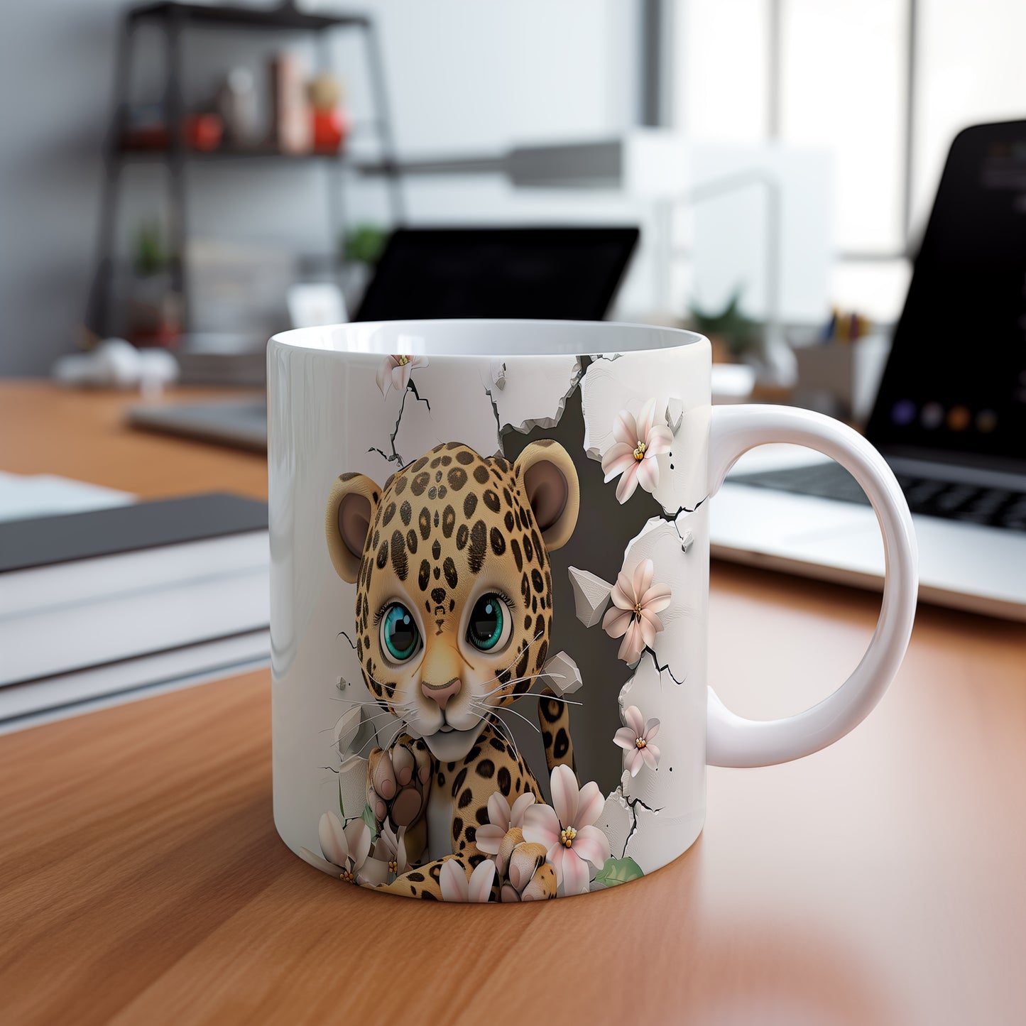 Hrnek s roztomilým leopardem