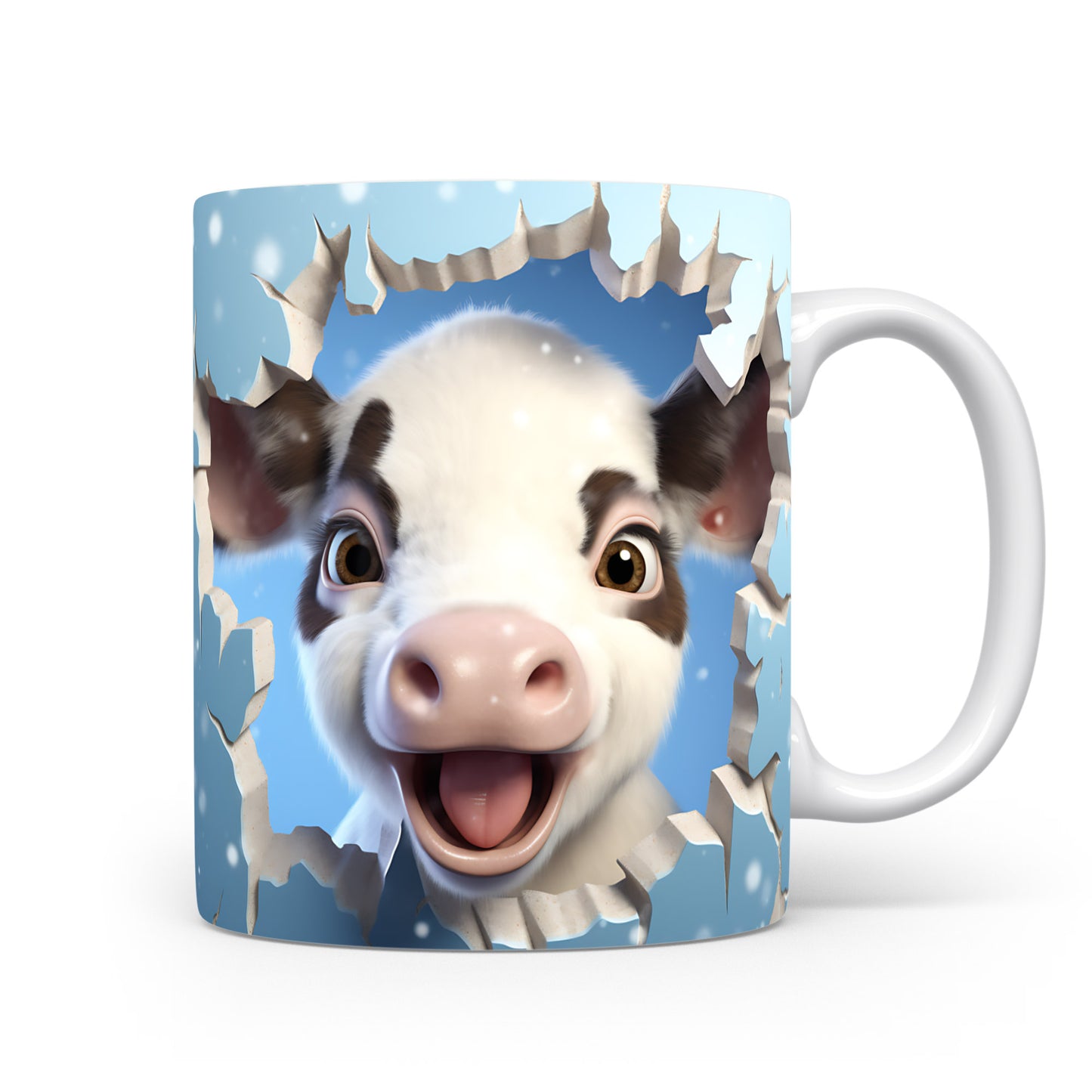 Hrnek s veselým výrazem krávy