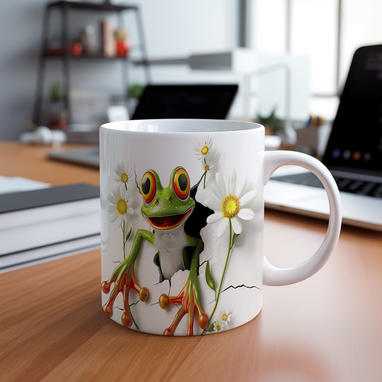 Hrnek s veselou žábou