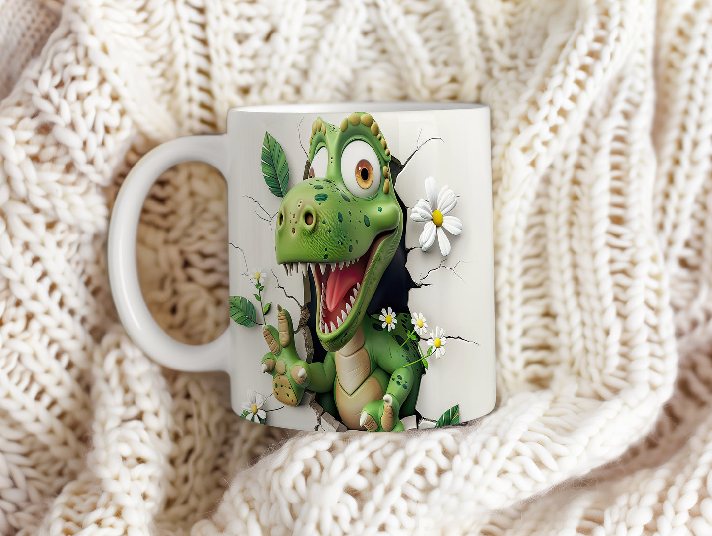 Hrnek s dinosaurusem 3D efektem