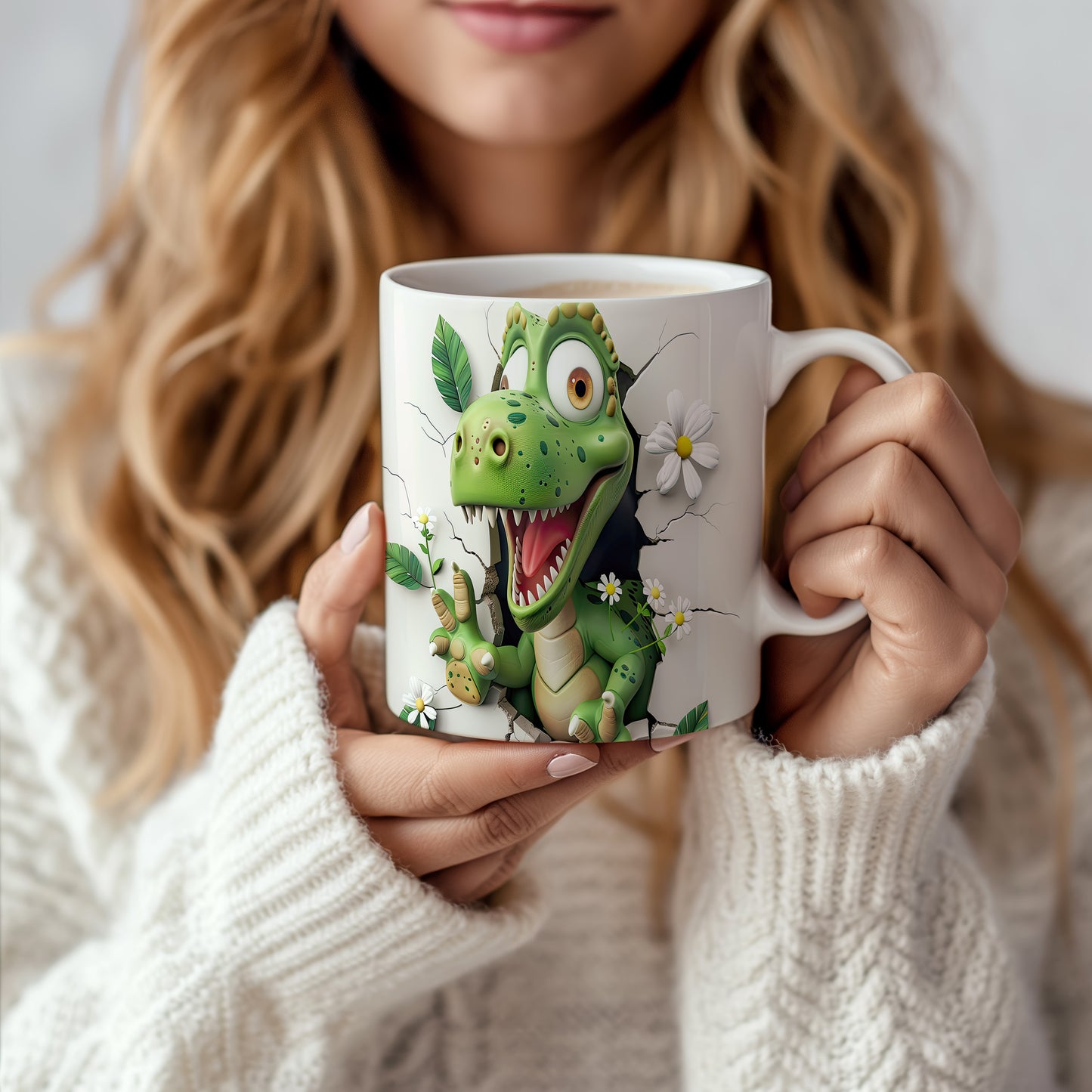 Hrnek s dinosaurusem 3D efektem