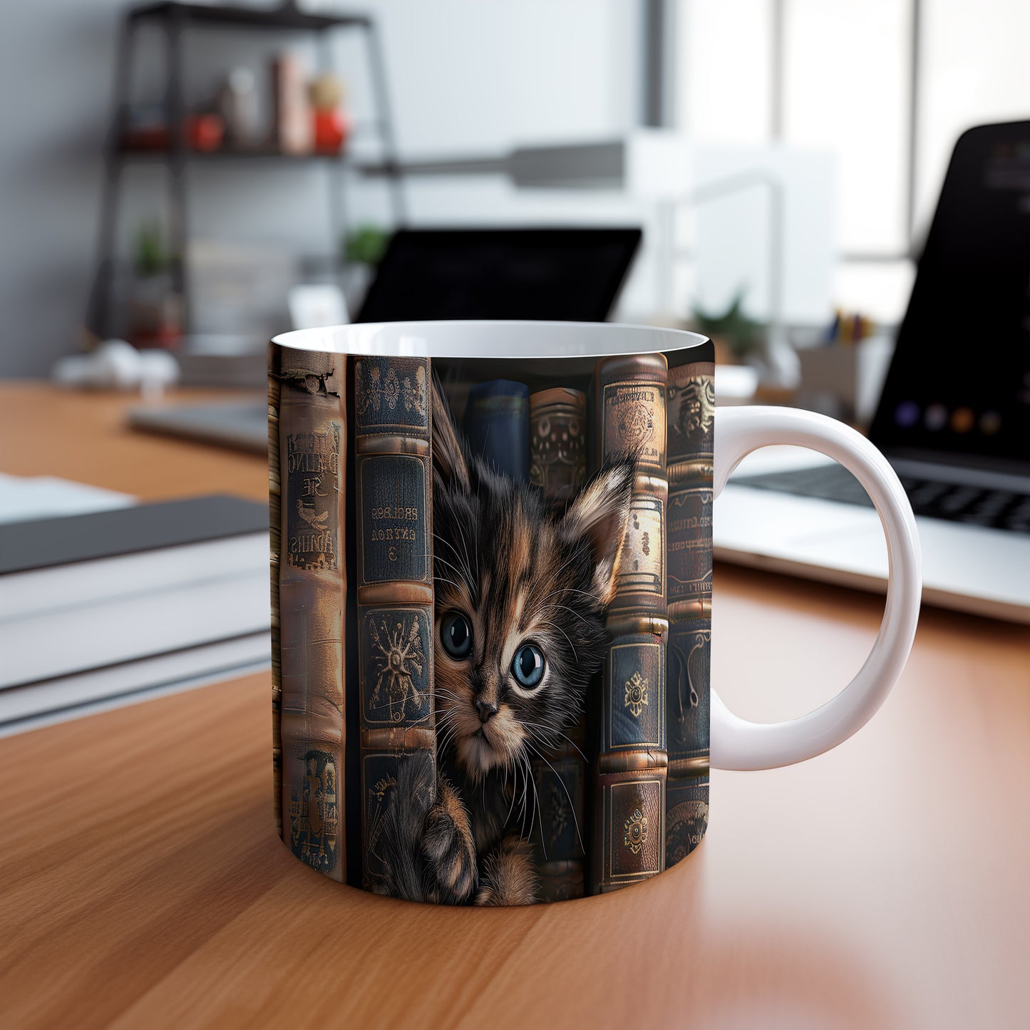Hrnek s roztomilým koťátkem – výrazným designem