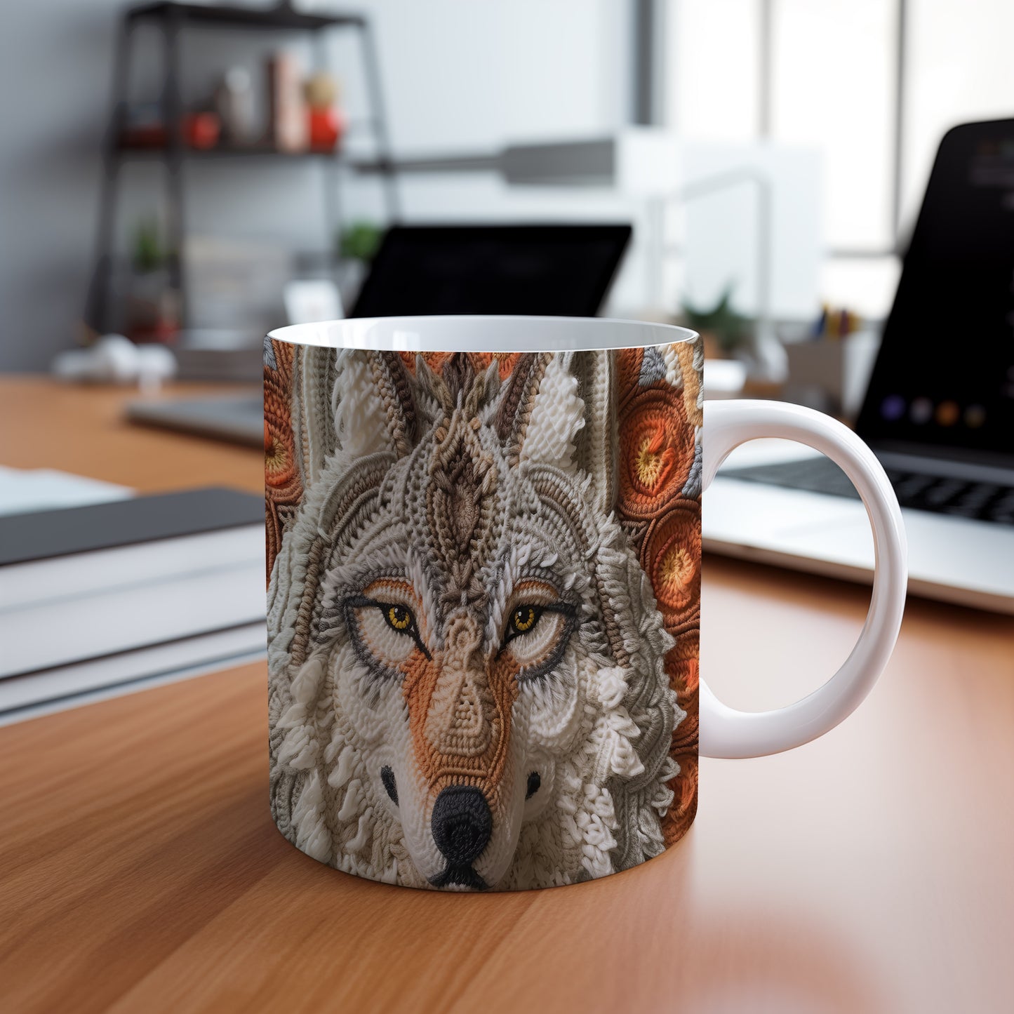 Hrnek s motivem vlka