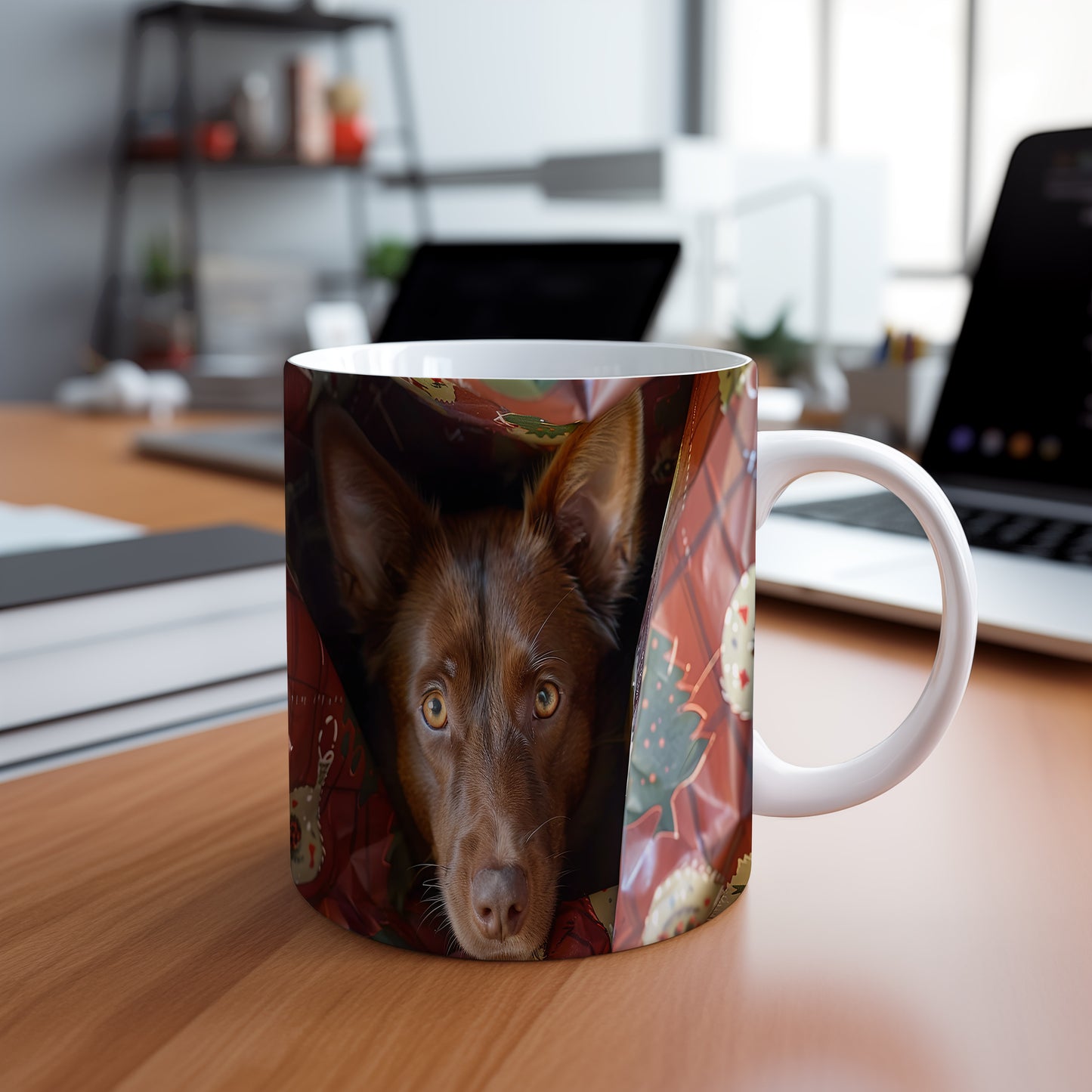 Hrnek s vánočním Kelpie v dárkovém balení