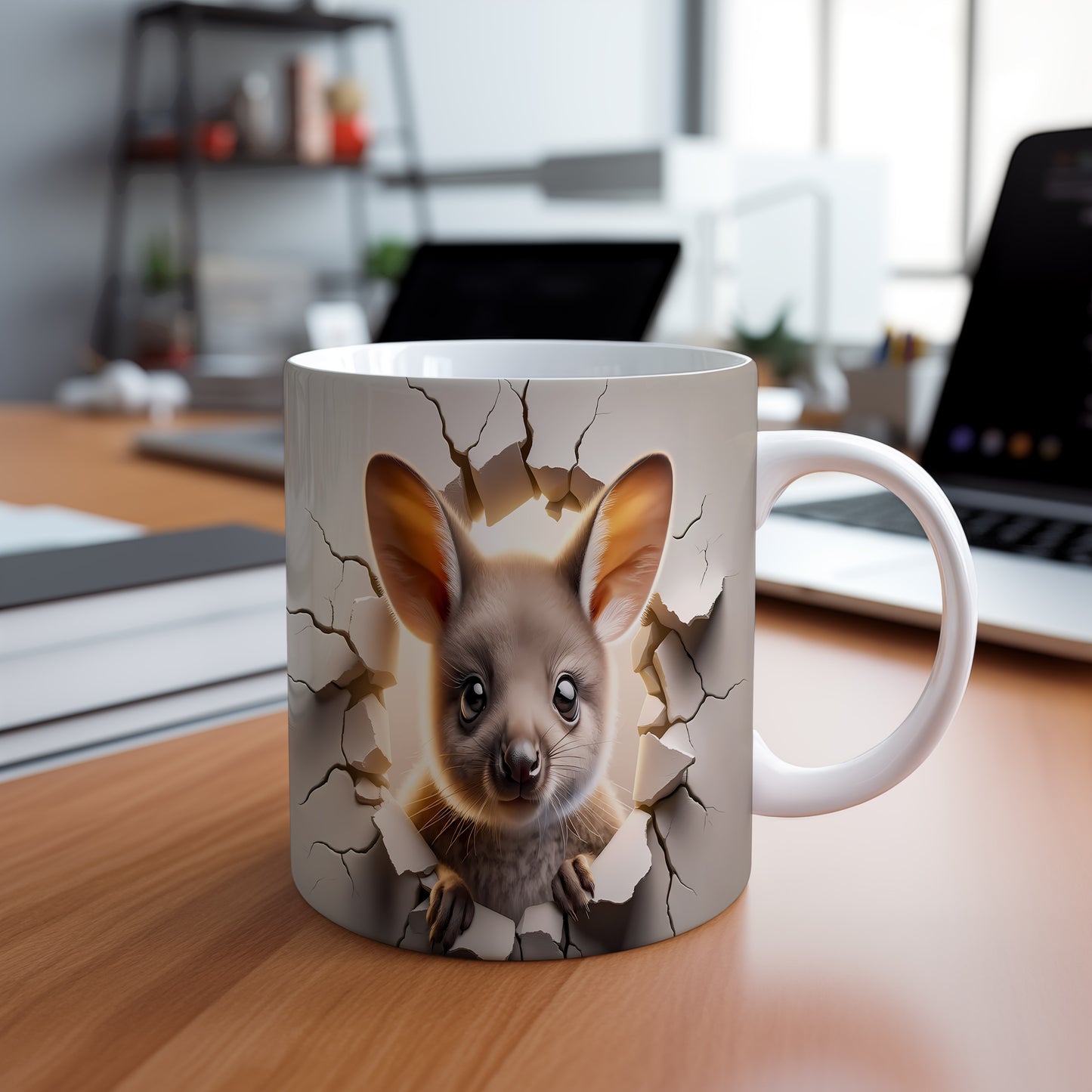 Hrnek s roztomilým zvířetem 3D efektem – 3D efektem