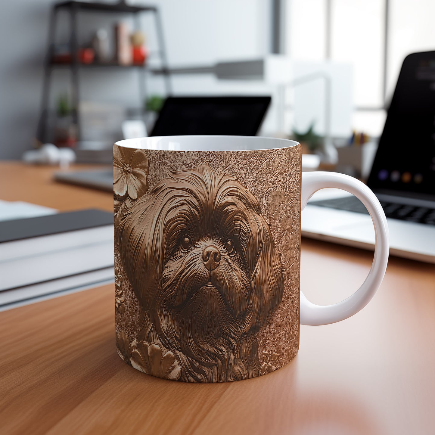 Hrnek s 3D efektem a roztomilým šicú psem