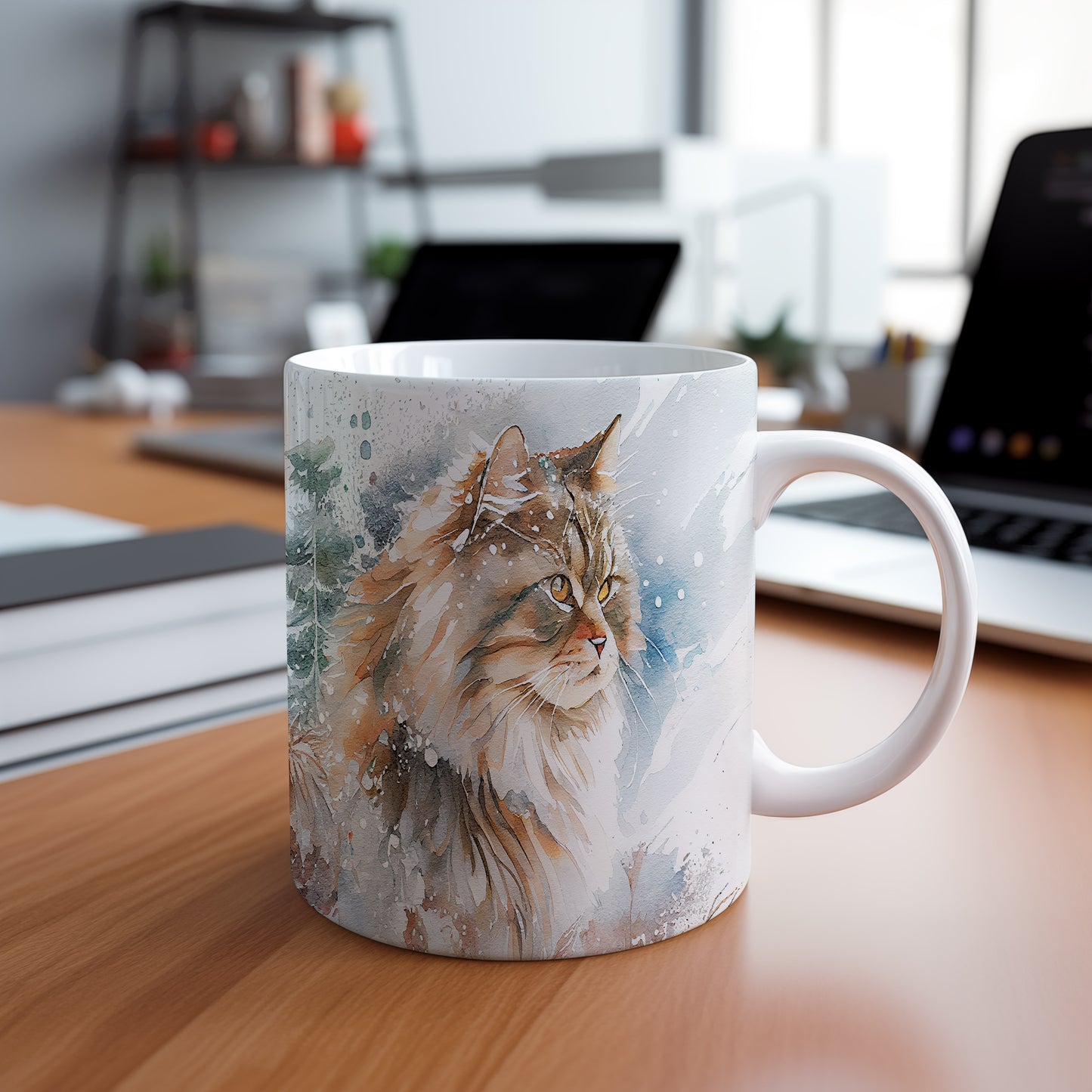 Hrnek s majestátní kočkou