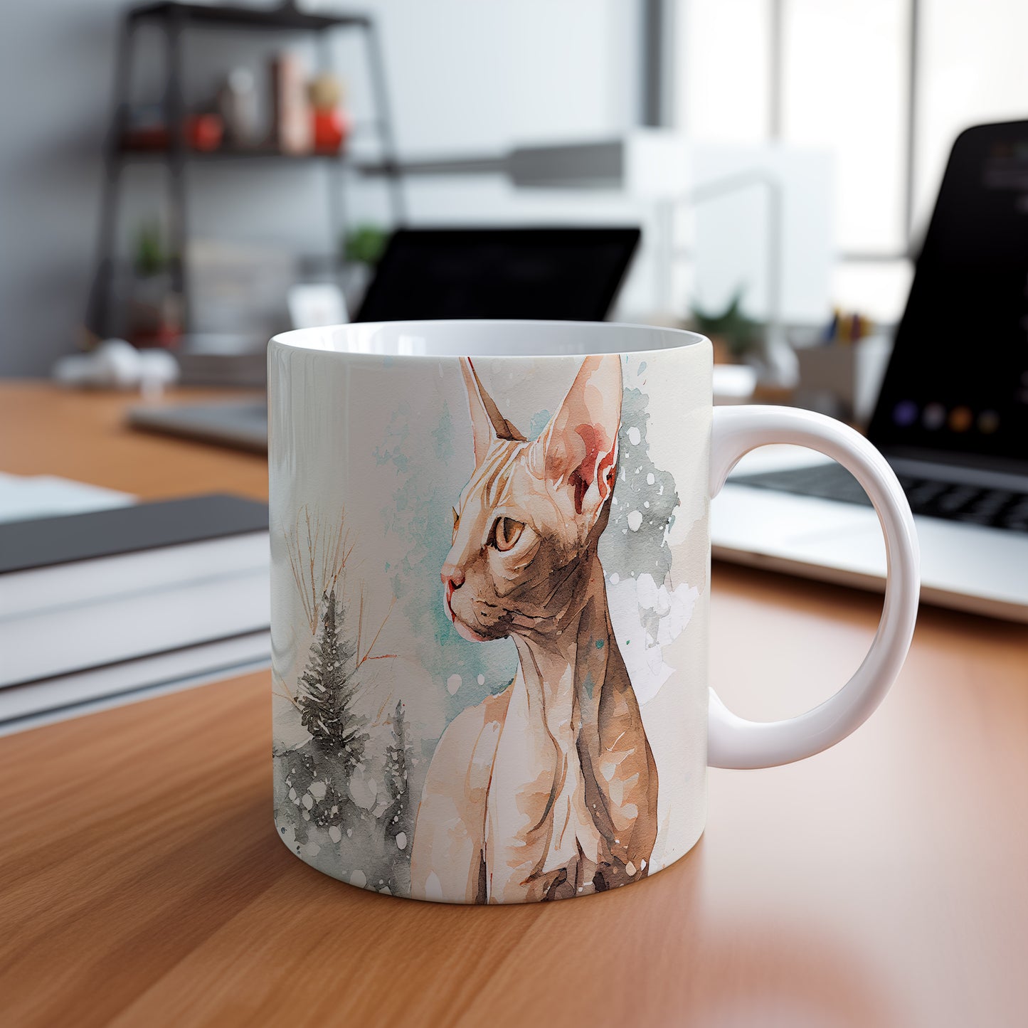 Hrnek s kočkou sphynx