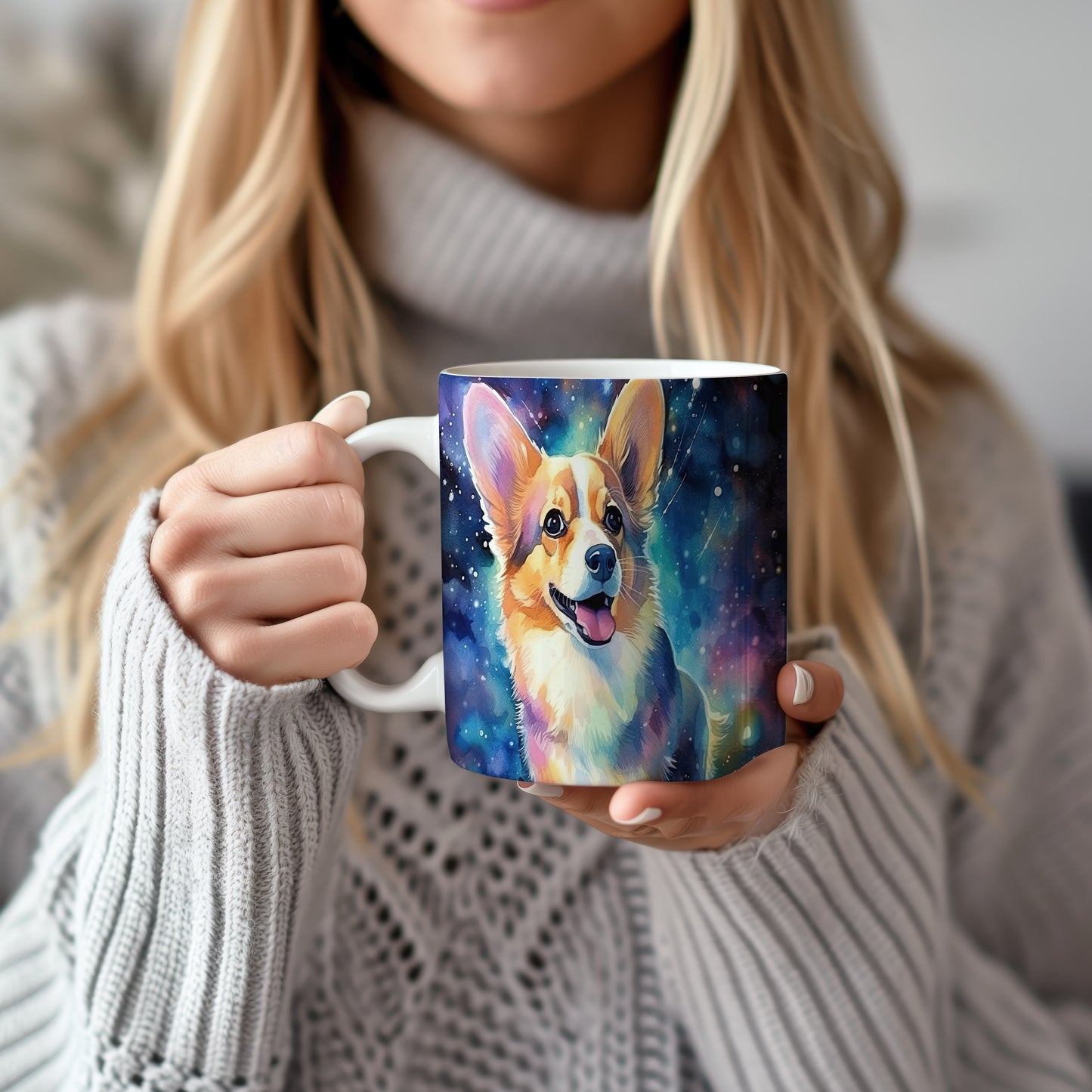 Hrnek s radostným corgi motivem