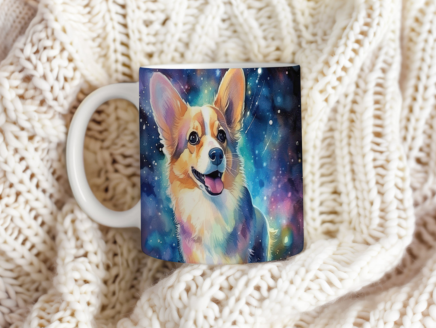Hrnek s radostným corgi motivem