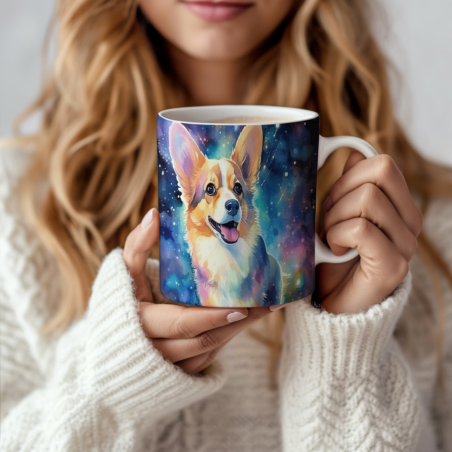 Hrnek s radostným corgi motivem