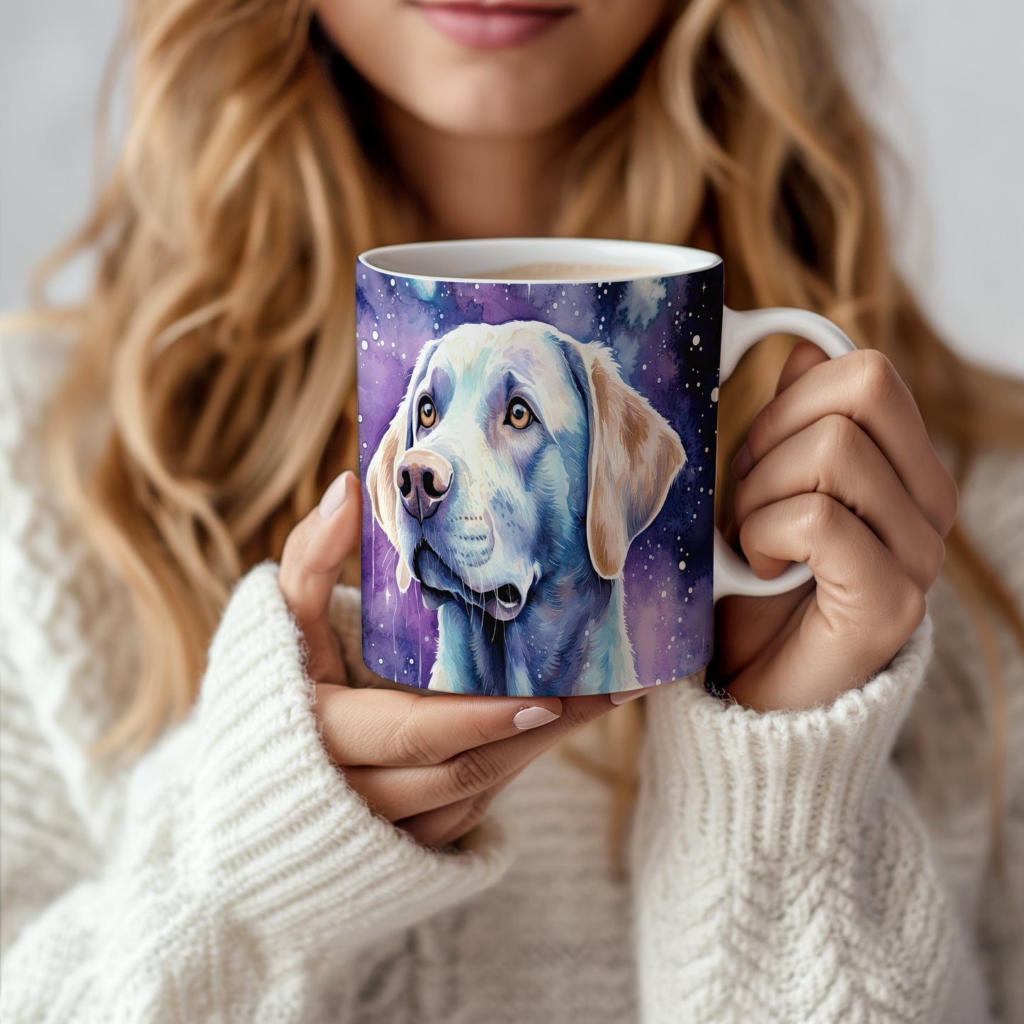 Hrnek s labradorem v galaxii