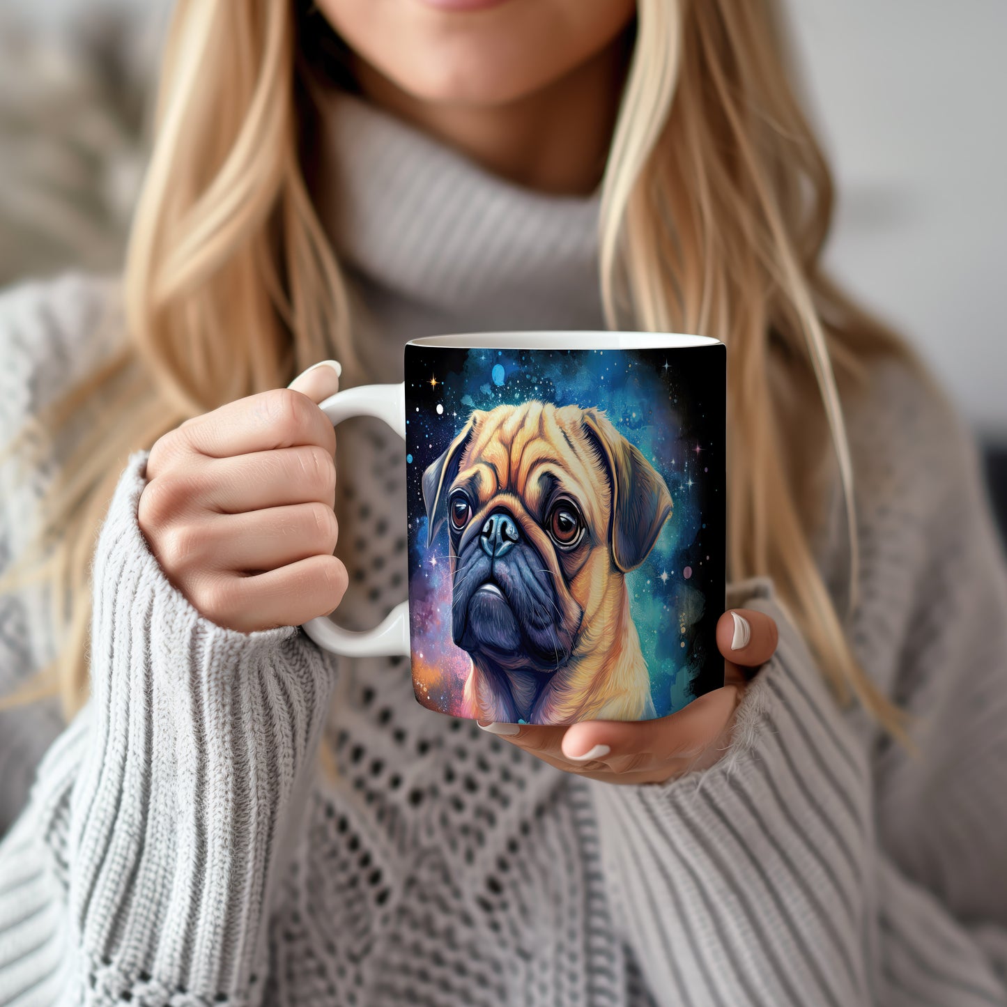 Hrnek s roztomilým mopsíkem