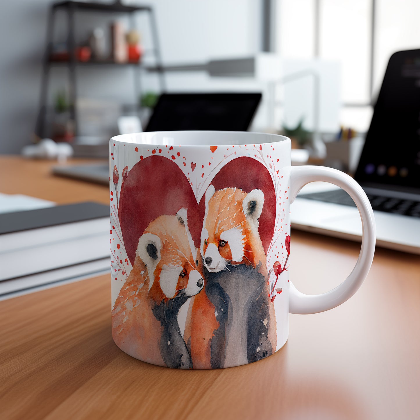 Hrnek s roztomilými pandami – roztomilým motivem