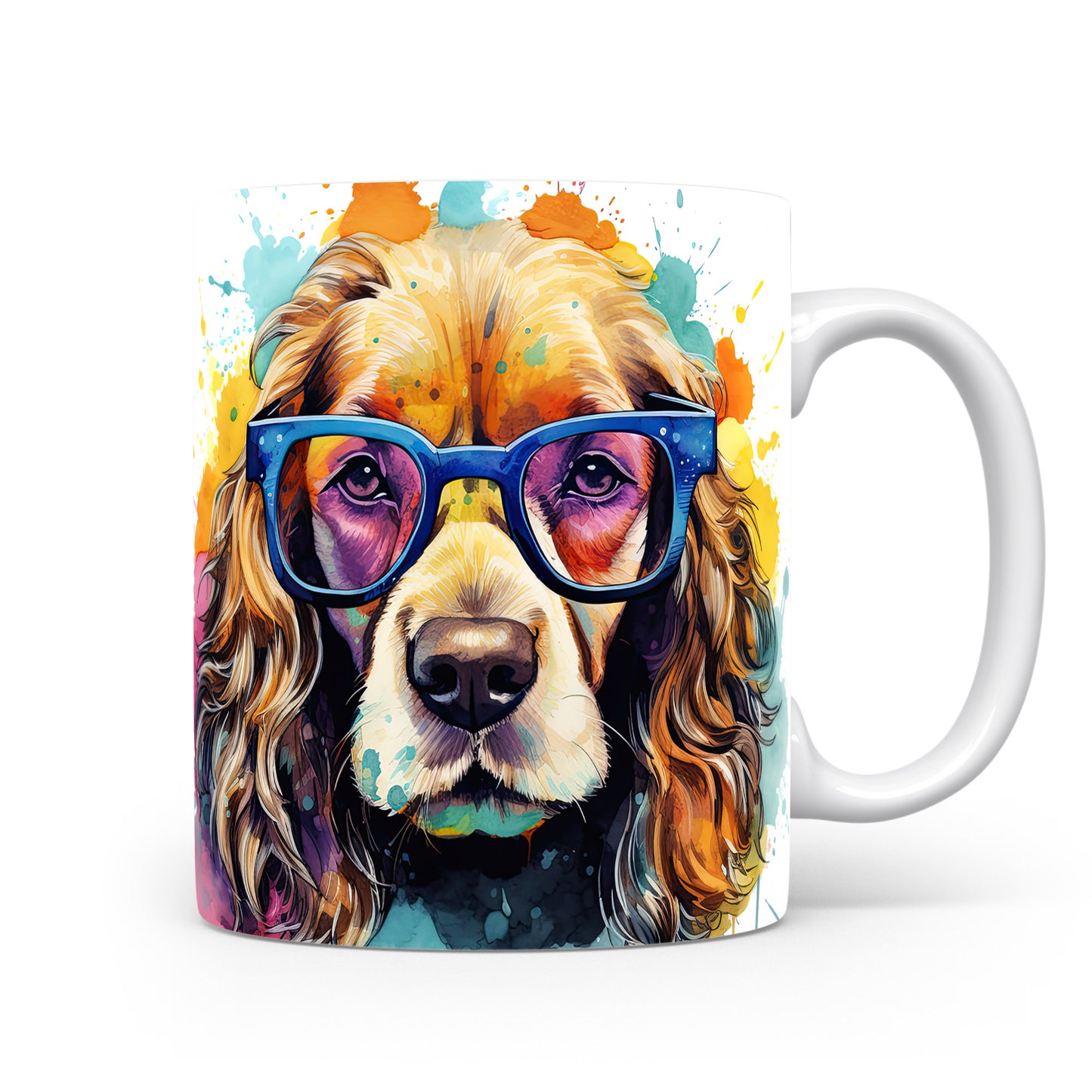 Hrnek s cocker španělem v brýlích – roztomilý design