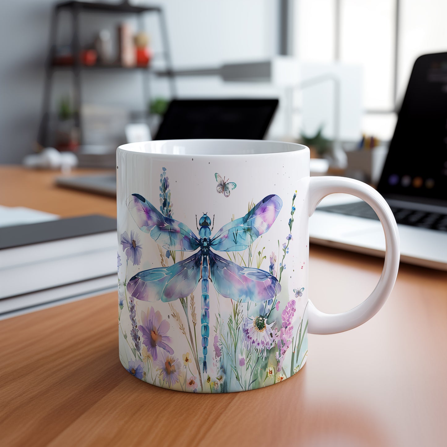 Hrnek s modrou vážkou