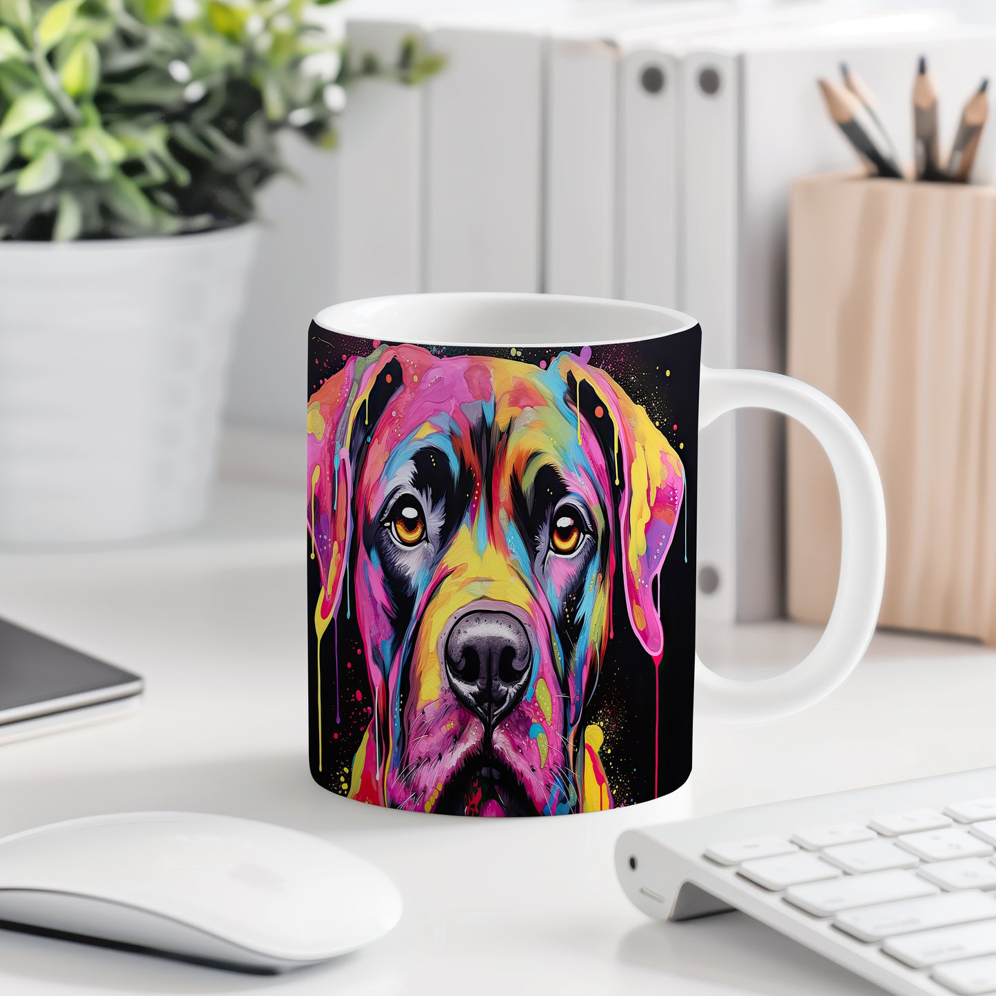 Hrnek s Cane Corso v duhovém provedení
