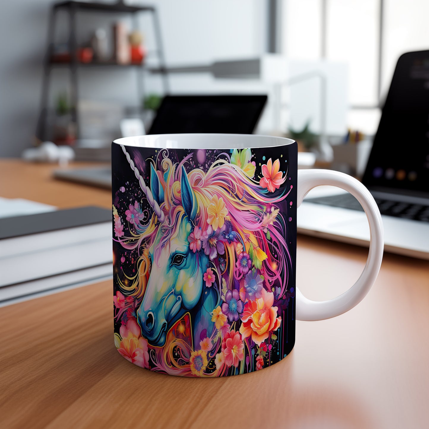 Hrnek s barevným jednorožcem