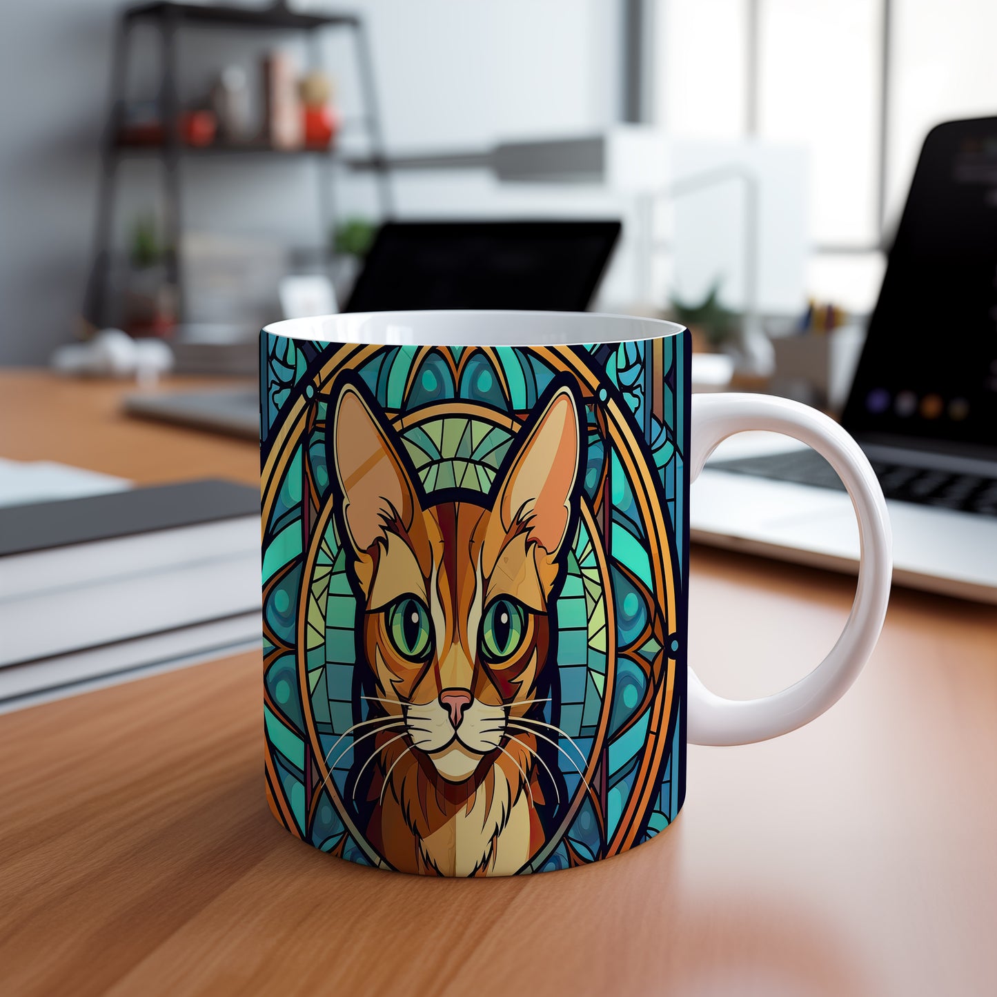 Hrnek s kočičí hlavou