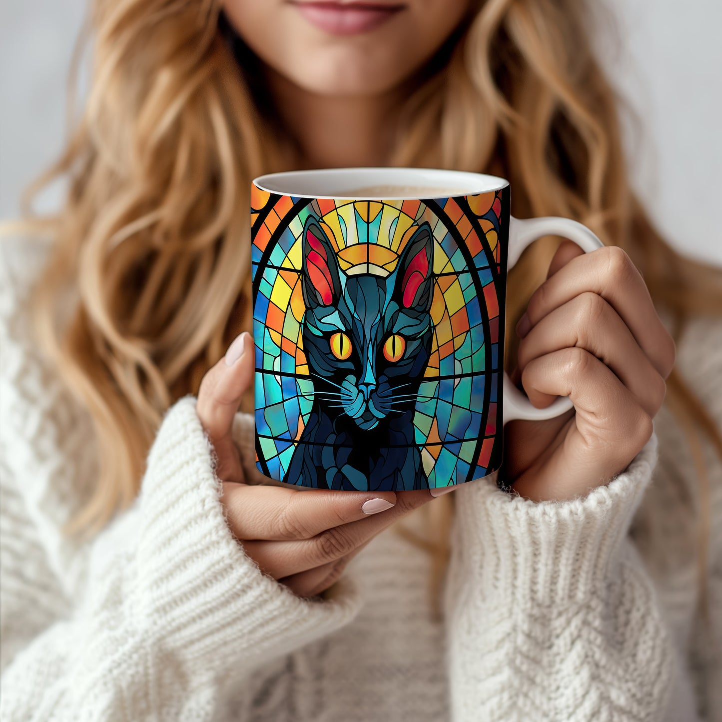 Hrnek s ilustrací černé kočky