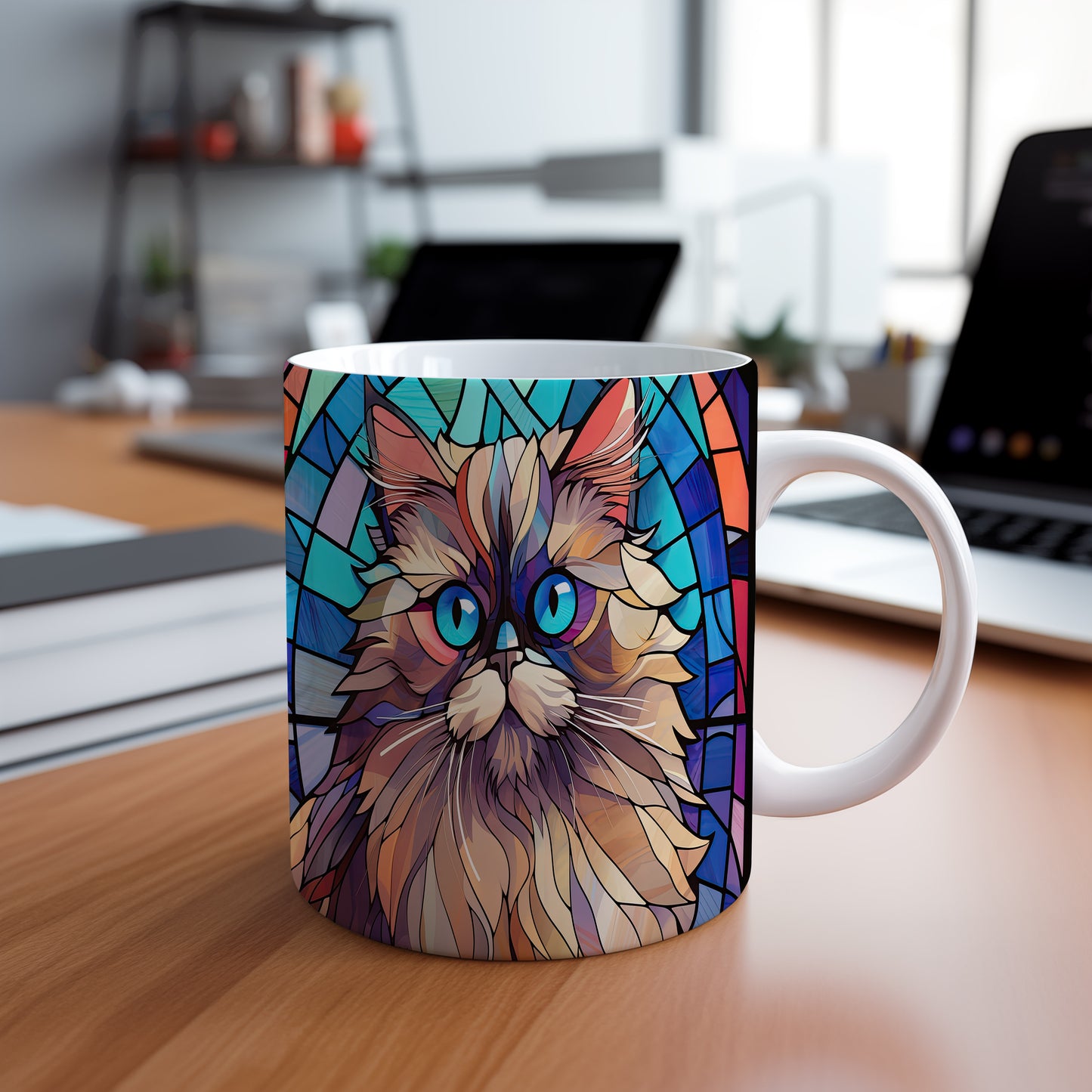 Hrnek s půvabnou kočkou