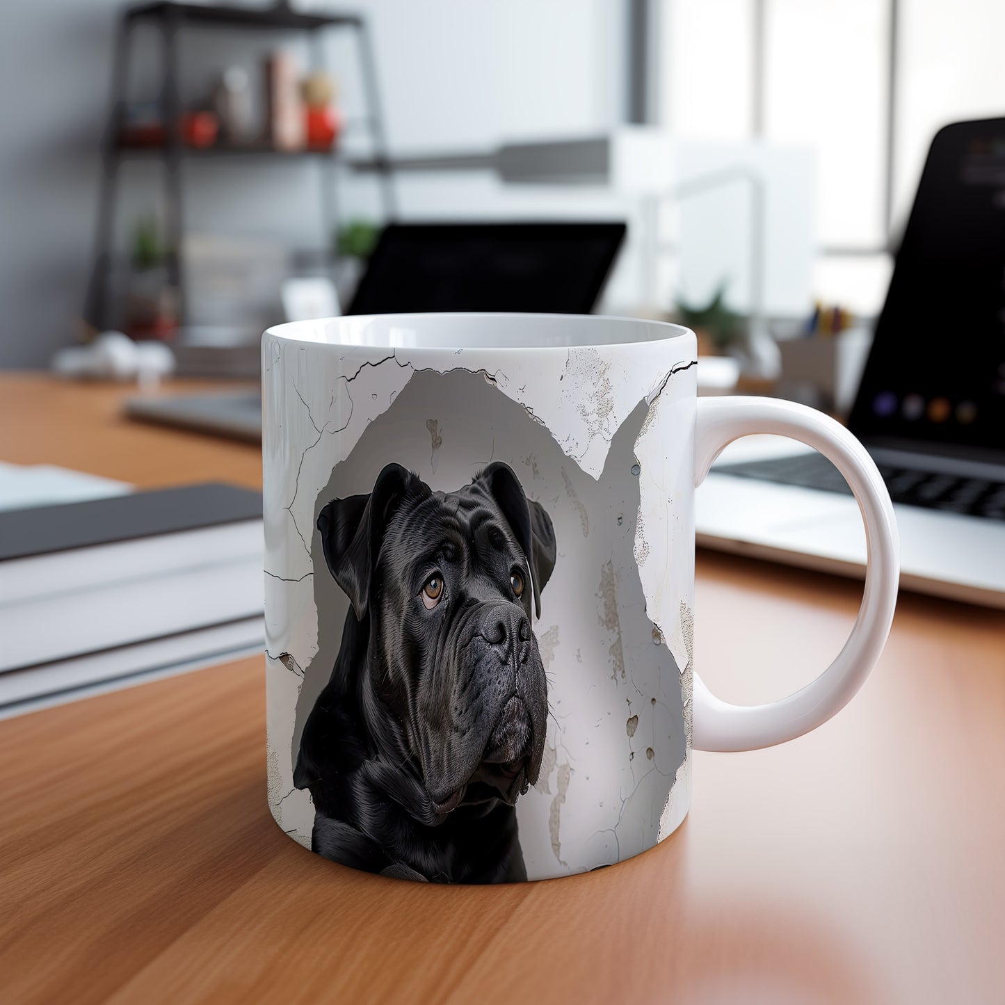 Hrnek s realistickým obrazem psa