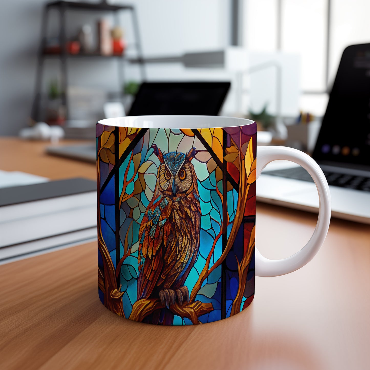 Hrnek s kolorovanou sovičkou