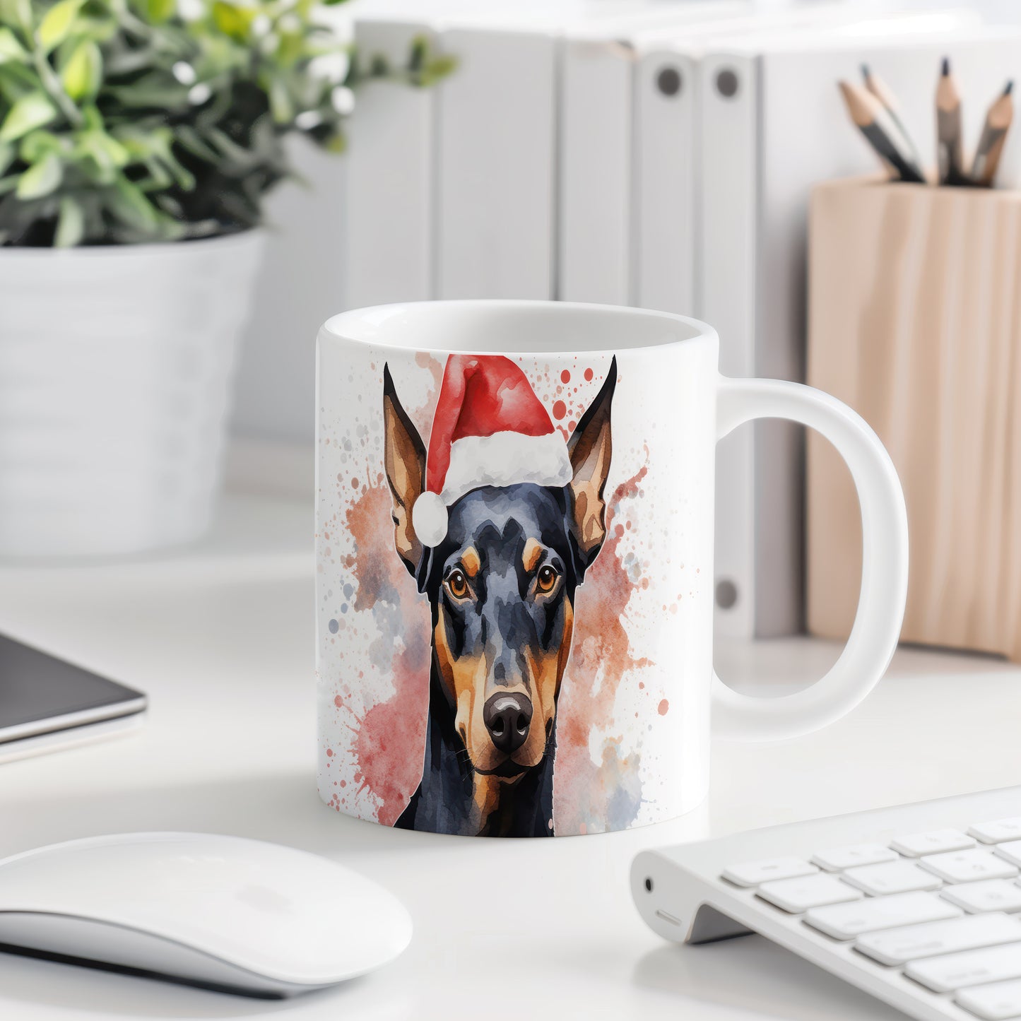 Hrnek s roztomilým dobermanem